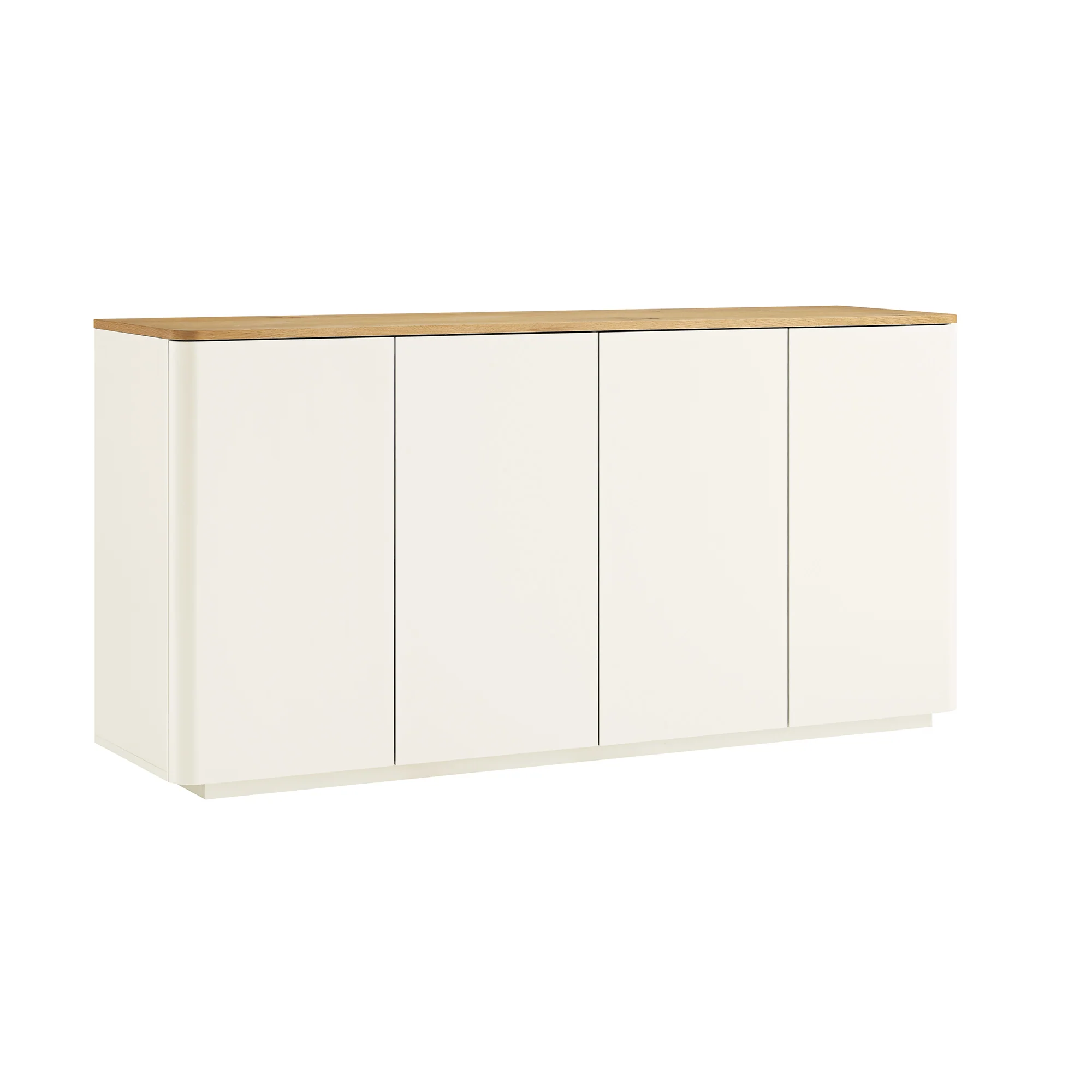 Agnes Curved Edge 150cm Wide Sideboard, White - Image 6