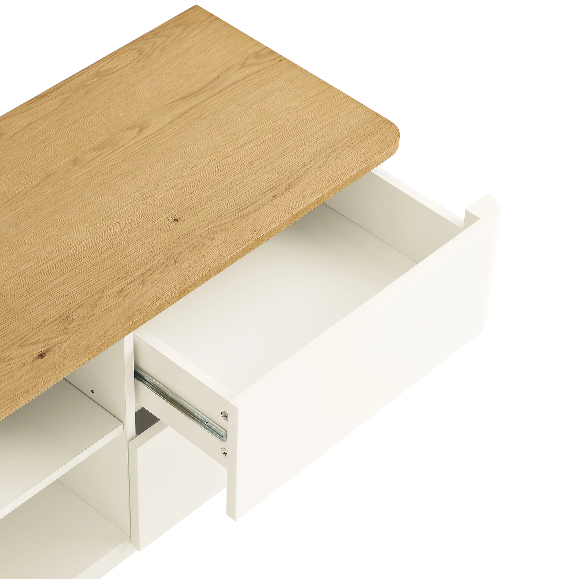 Agnes Curved Edge 150cm Wide TV Unit, White - Image 15