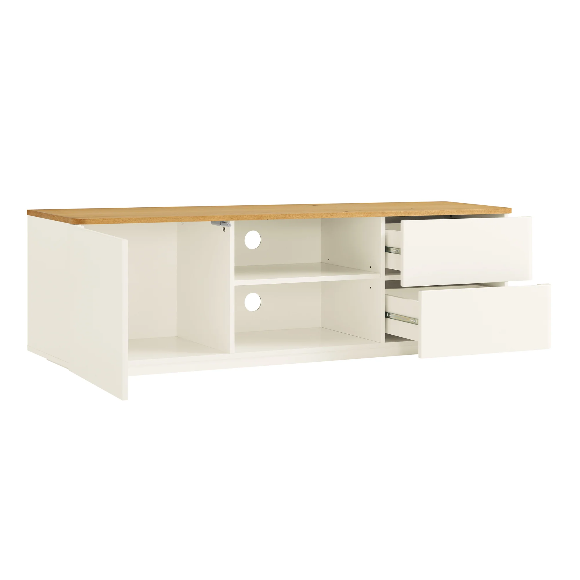 Agnes Curved Edge 150cm Wide TV Unit, White - Image 7