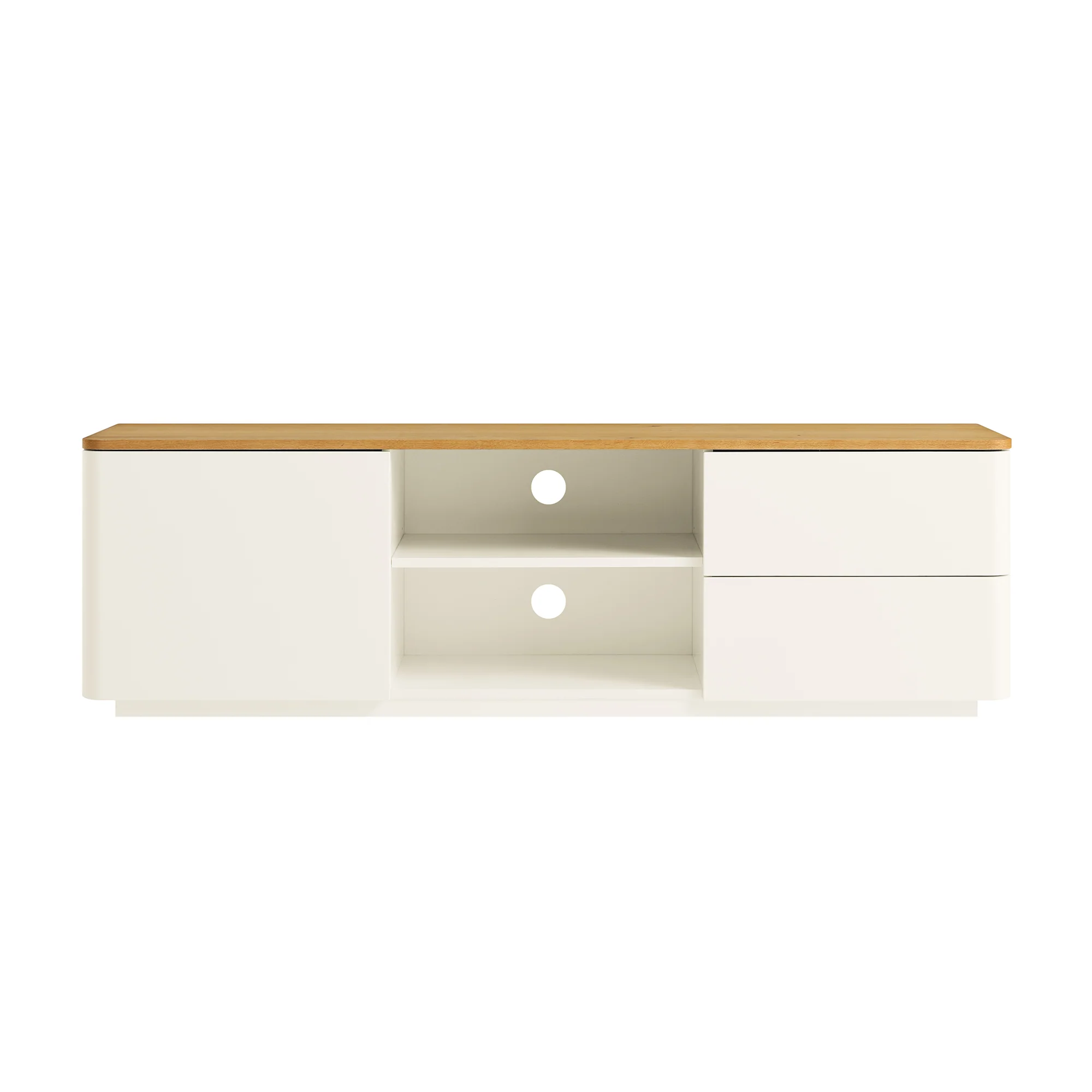 Agnes Curved Edge 150cm Wide TV Unit, White - Image 8