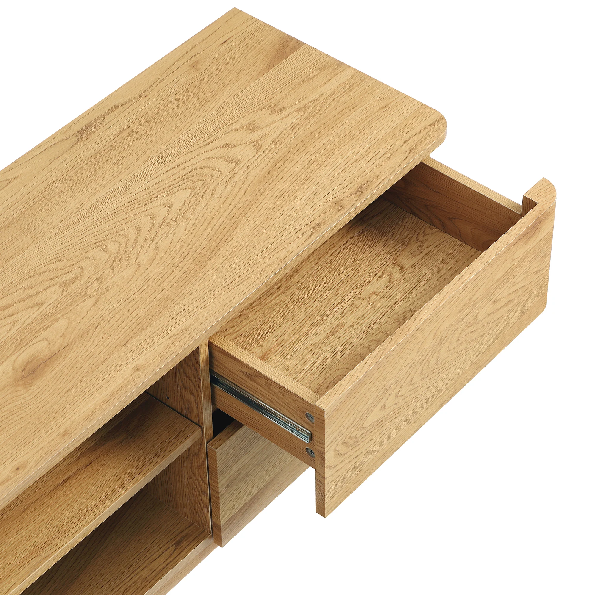 Agnes Curved Edge 150cm Wide TV Unit, Natural - Image 13