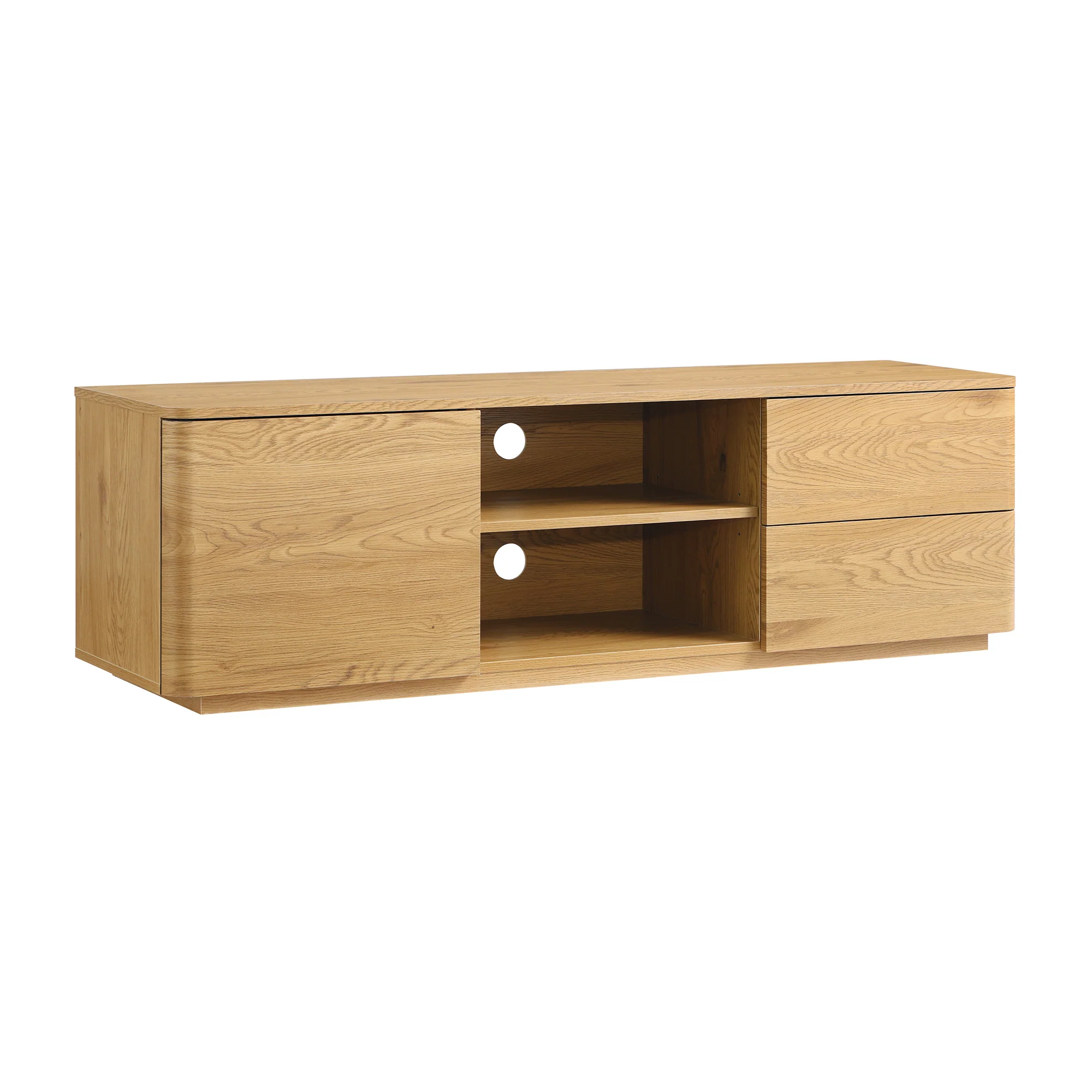 Agnes Curved Edge 150cm Wide TV Unit, Natural - Image 6