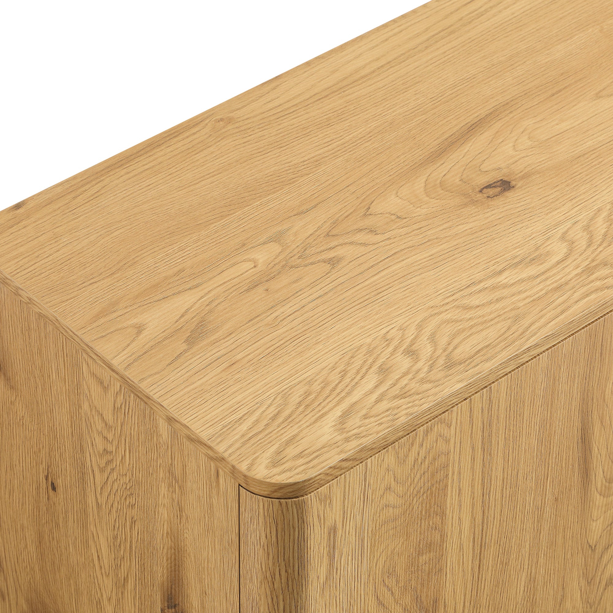 Agnes Curved Edge 2 Door 3 Drawer Wide Sideboard, Natural - Image 12