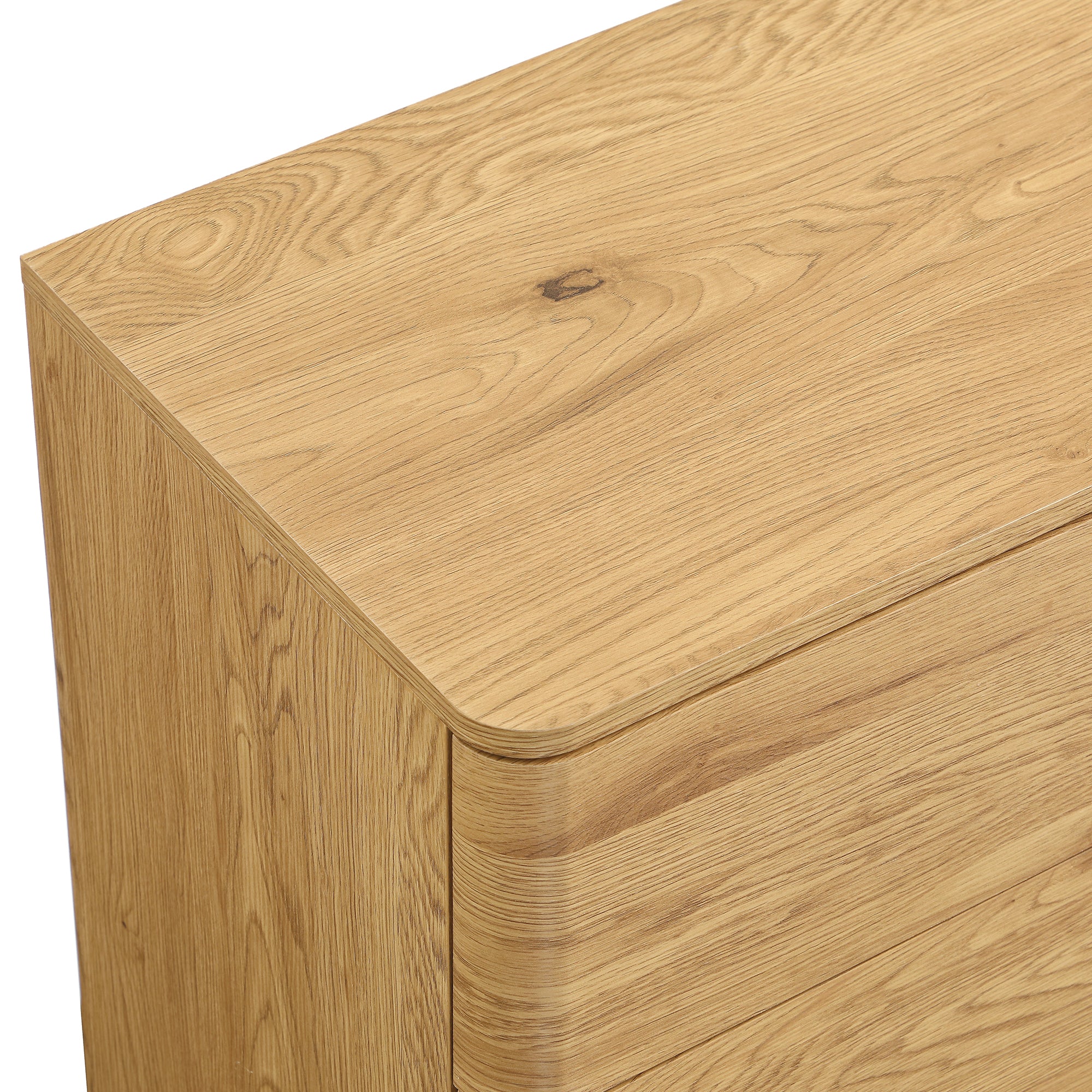 Agnes Curved Edge 2 over 3 Chest of Drawers, Natural - Image 11