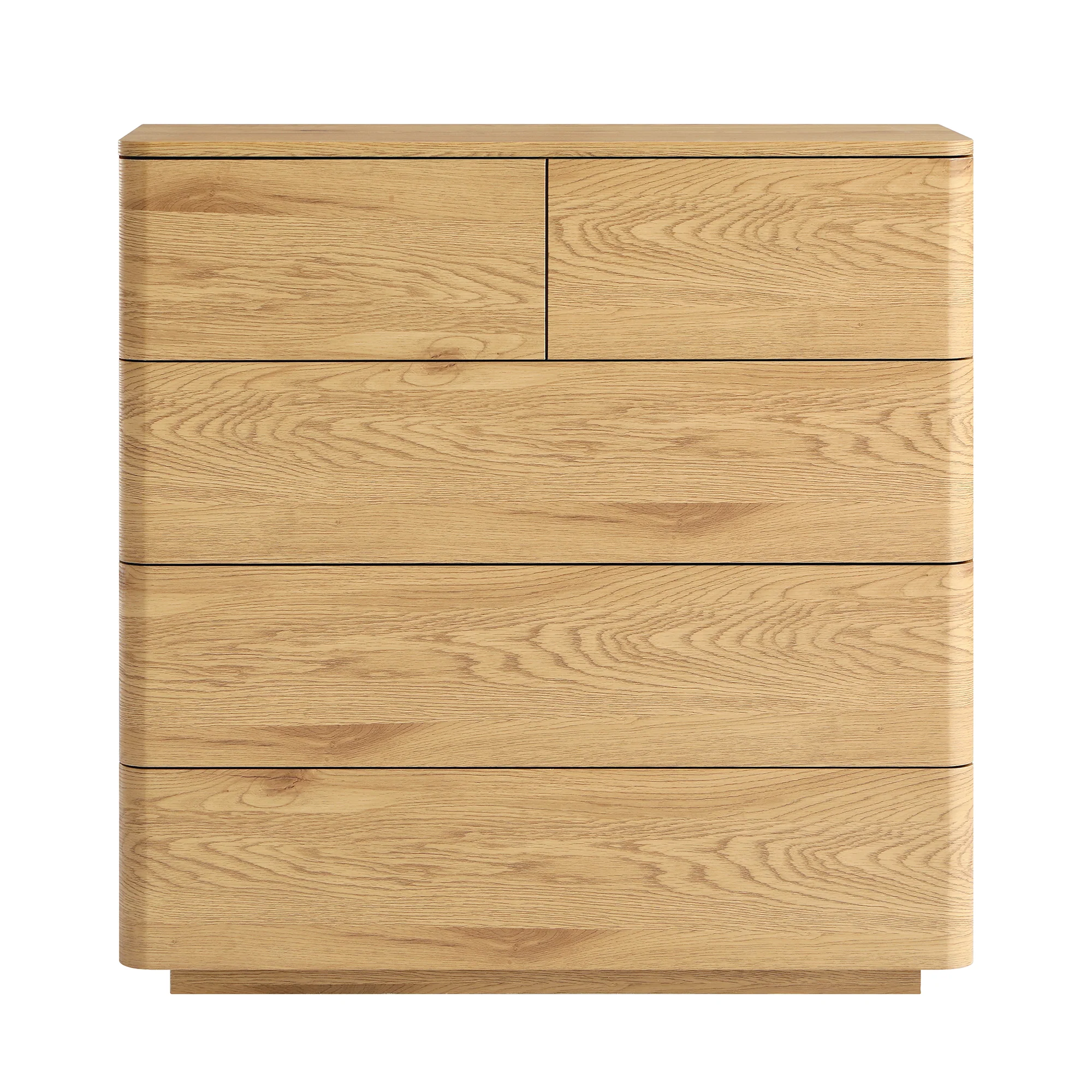 Agnes Curved Edge 2 over 3 Chest of Drawers, Natural - Image 4