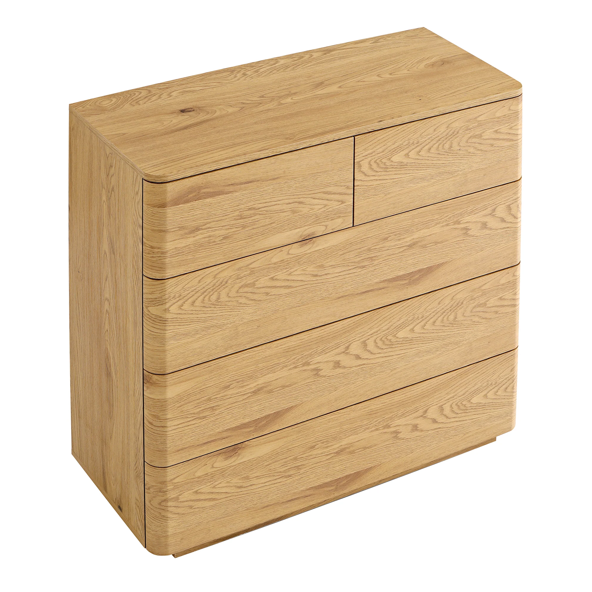 Agnes Curved Edge 2 over 3 Chest of Drawers, Natural - Image 8