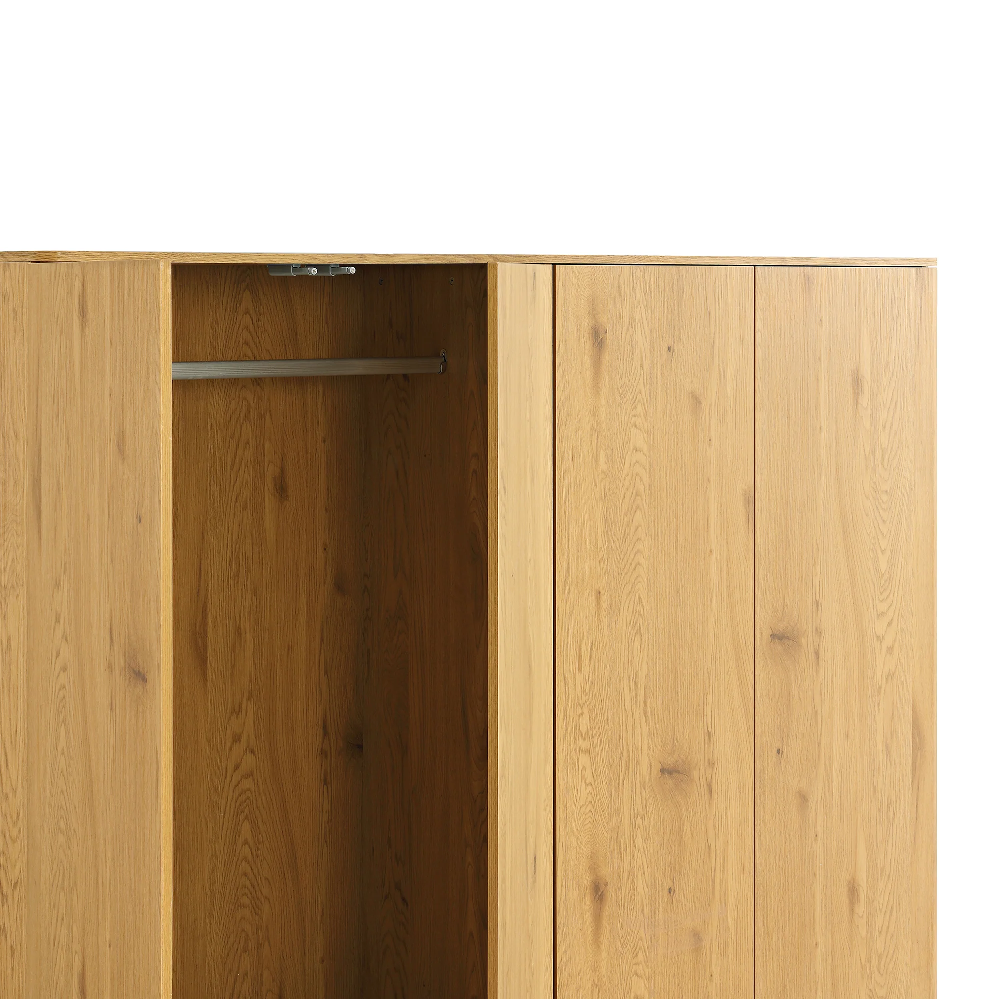 Agnes Curved Edge 4-Door Wardrobe, Natural - Image 15