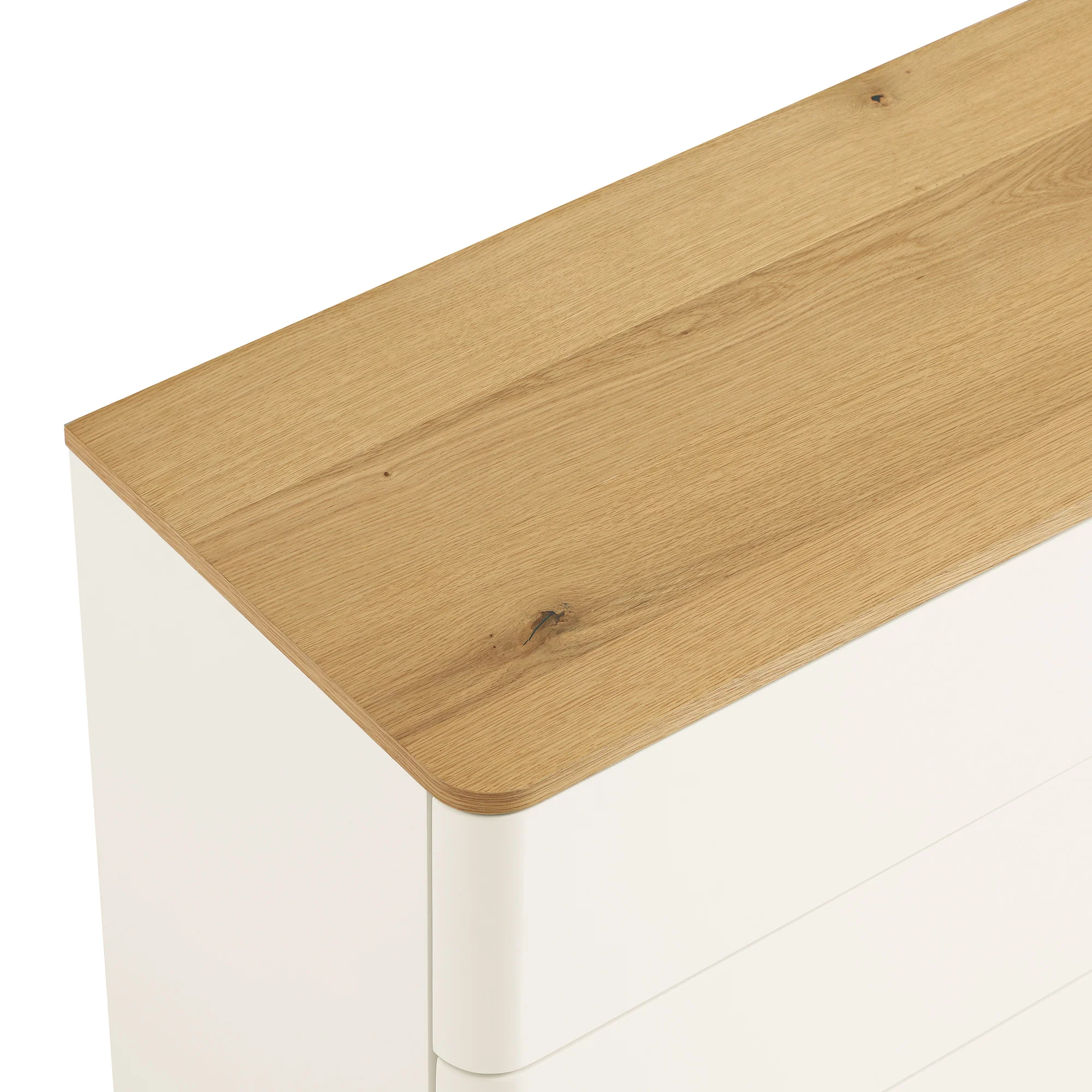 Agnes Curved Edge Chest of 3 Drawers, White - Image 11