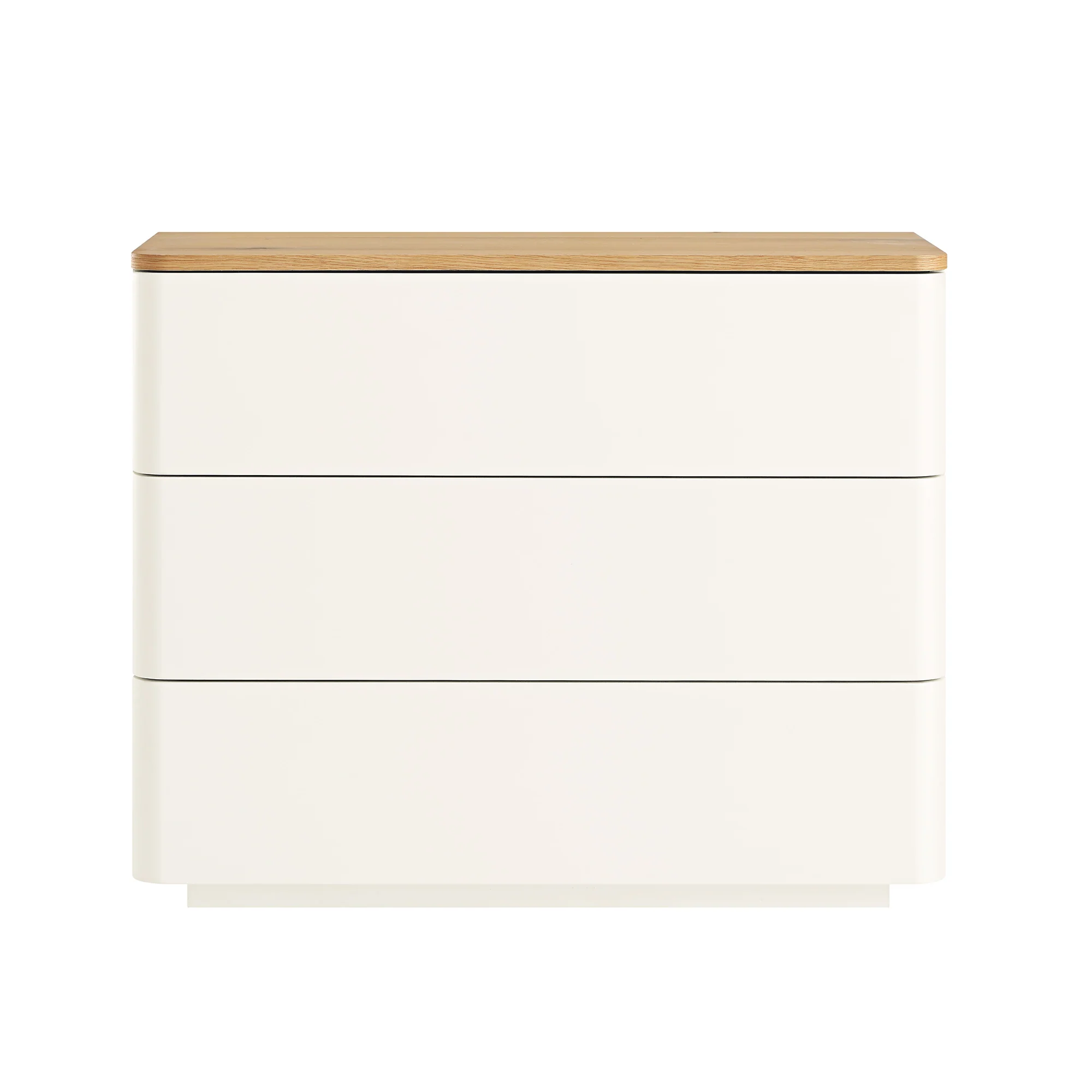 Agnes Curved Edge Chest of 3 Drawers, White - Image 4
