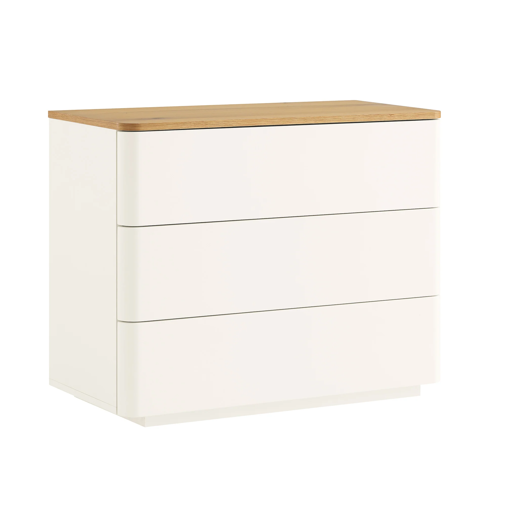 Agnes Curved Edge Chest of 3 Drawers, White - Image 5