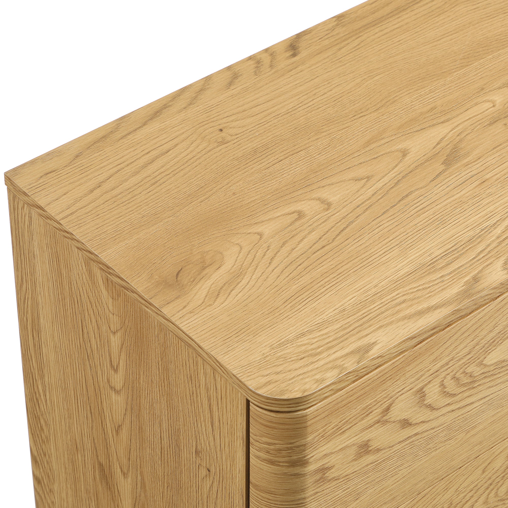 Agnes Curved Edge Chest of 3 Drawers, Natural - Image 13