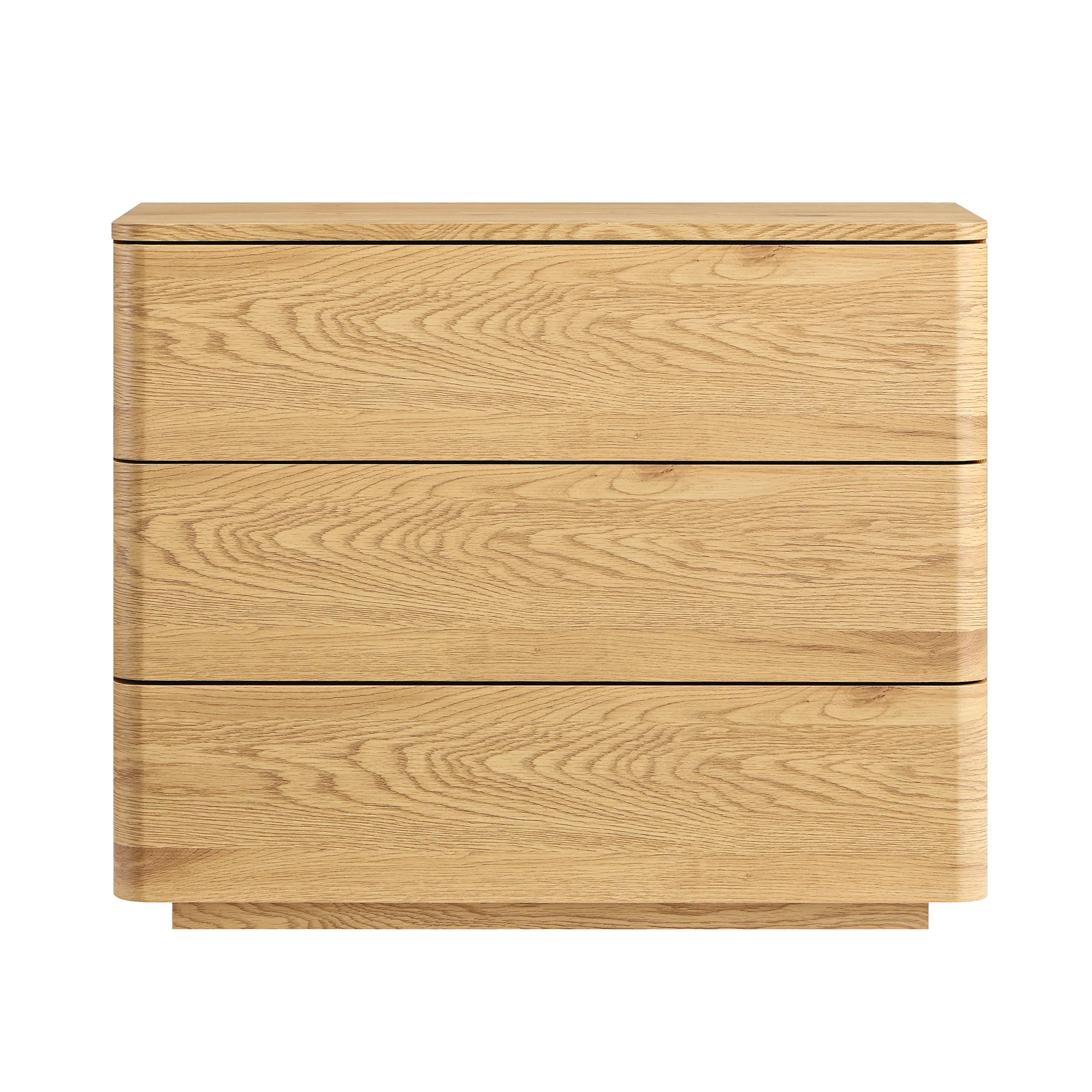 Agnes Curved Edge Chest of 3 Drawers, Natural - Image 5