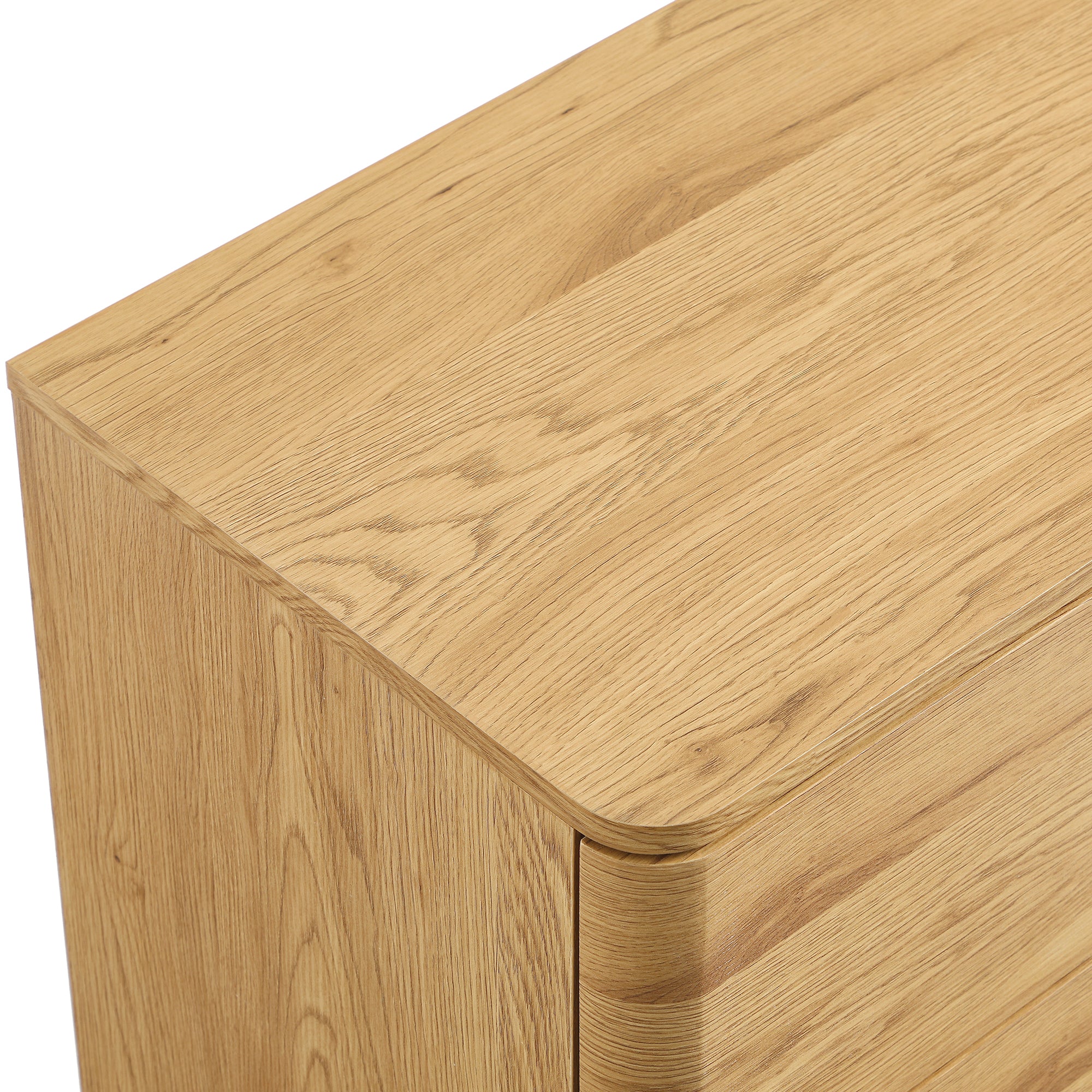 Agnes Curved Edge Chest of 6 Drawers, Natural - Image 12