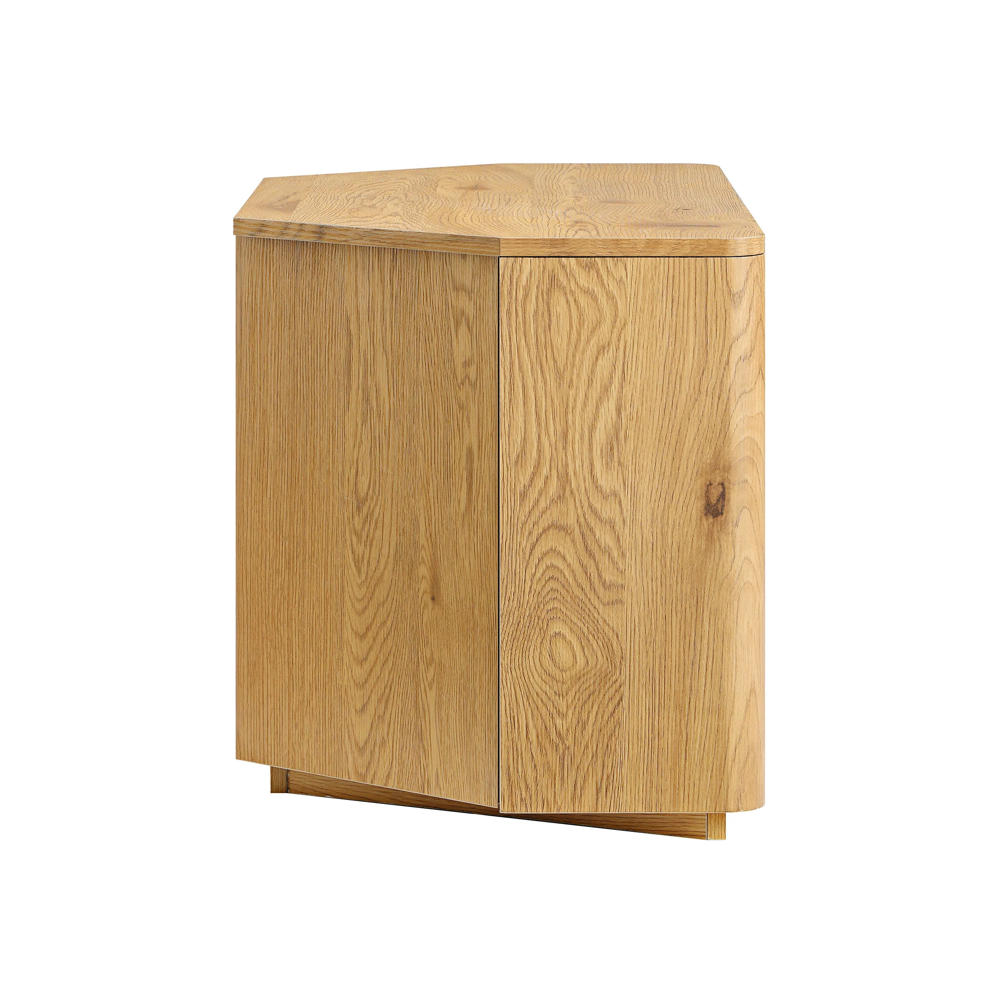 Agnes Curved Edge Corner TV Unit, Natural - Image 9