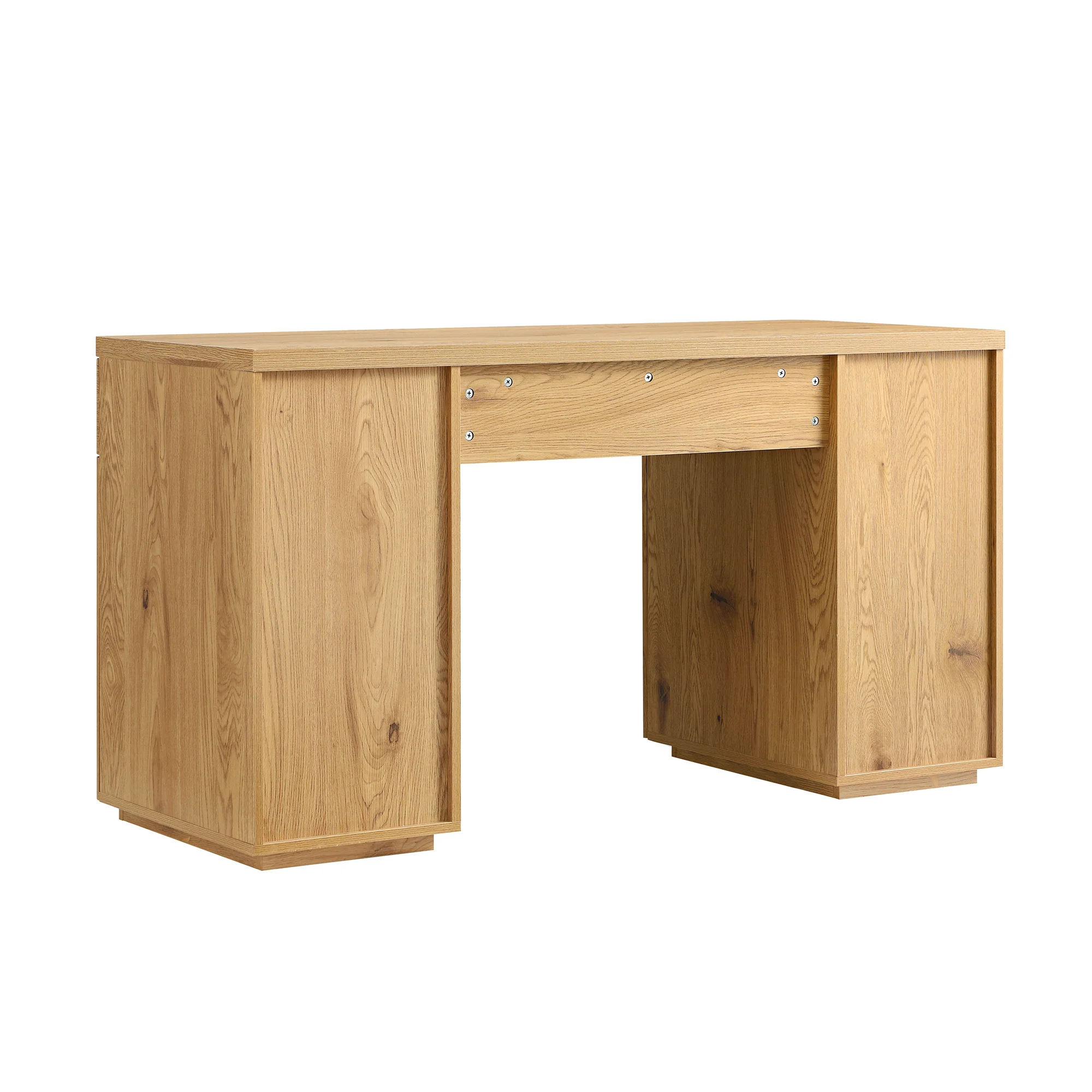 Agnes Curved Edge Desk with Storage, Natural - Image 12