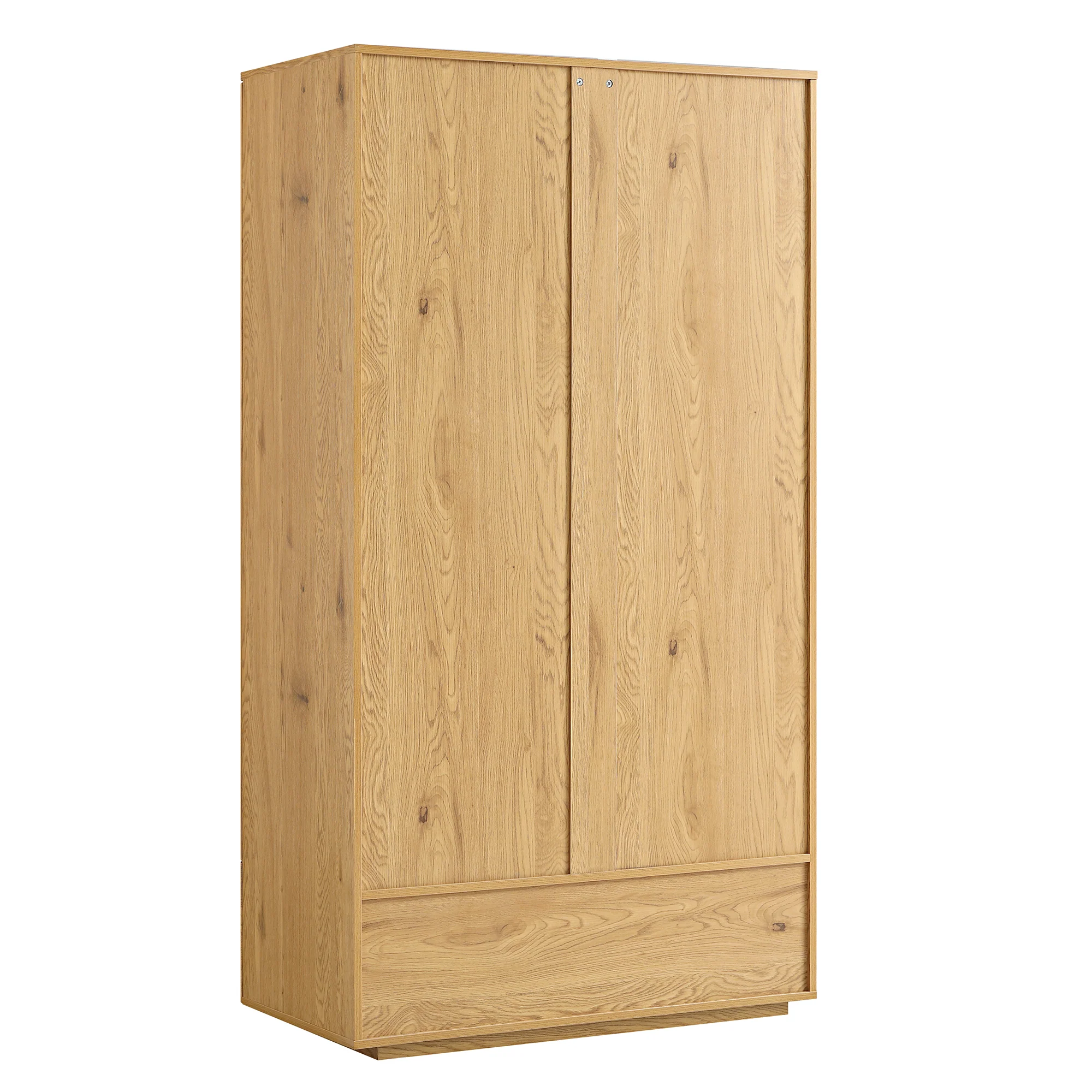 Agnes Curved Edge Double Wardrobe, Natural - Image 11
