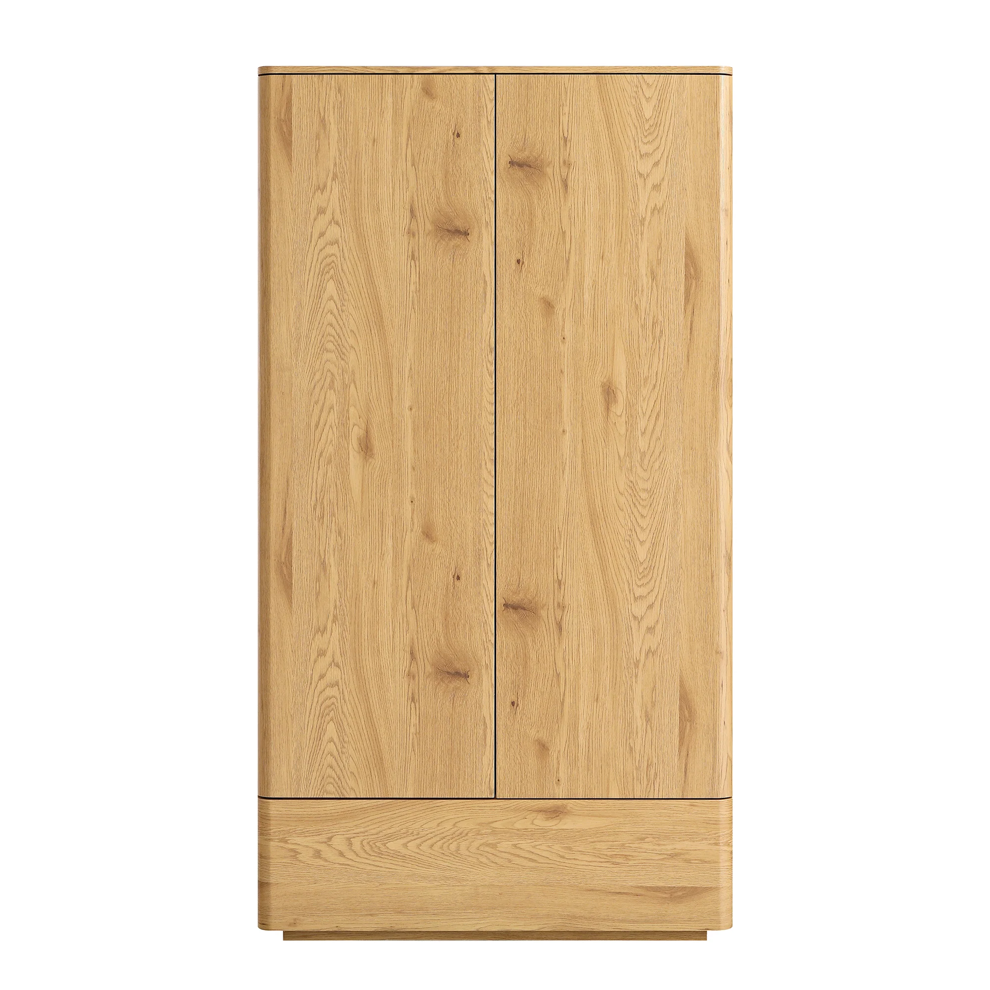 Agnes Curved Edge Double Wardrobe, Natural - Image 5