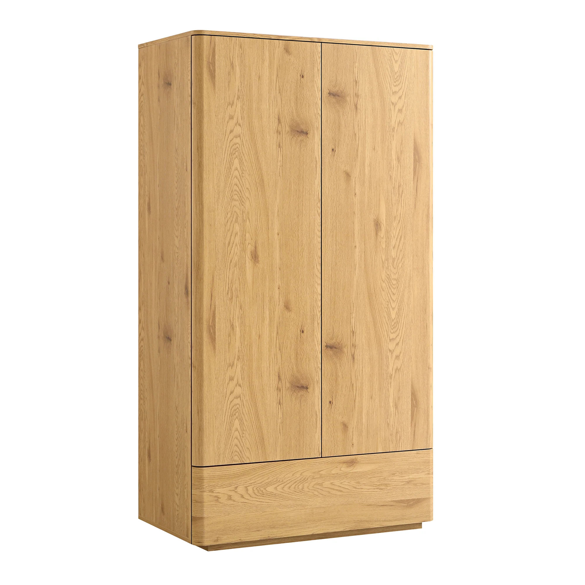 Agnes Curved Edge Double Wardrobe, Natural - Image 6