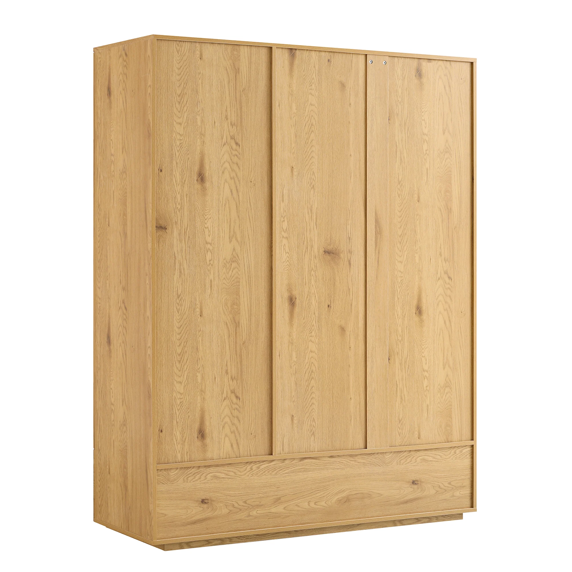Agnes Curved Edge Triple Wardrobe, Natural - Image 11