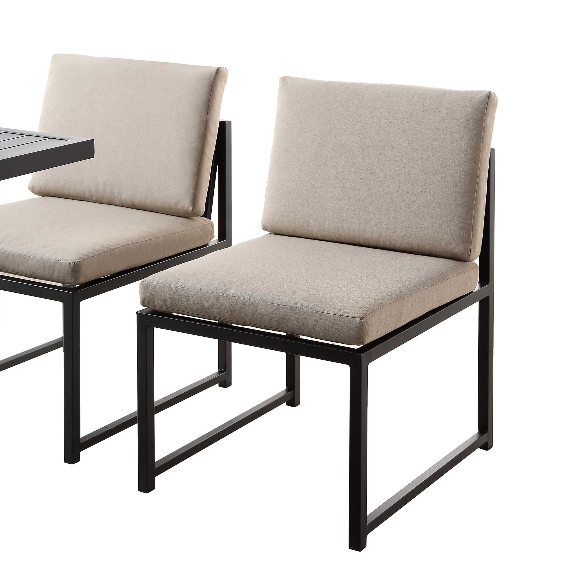 Albany Aluminium 9-Piece Outdoor Cube Dining Set,Taupe - Image 15