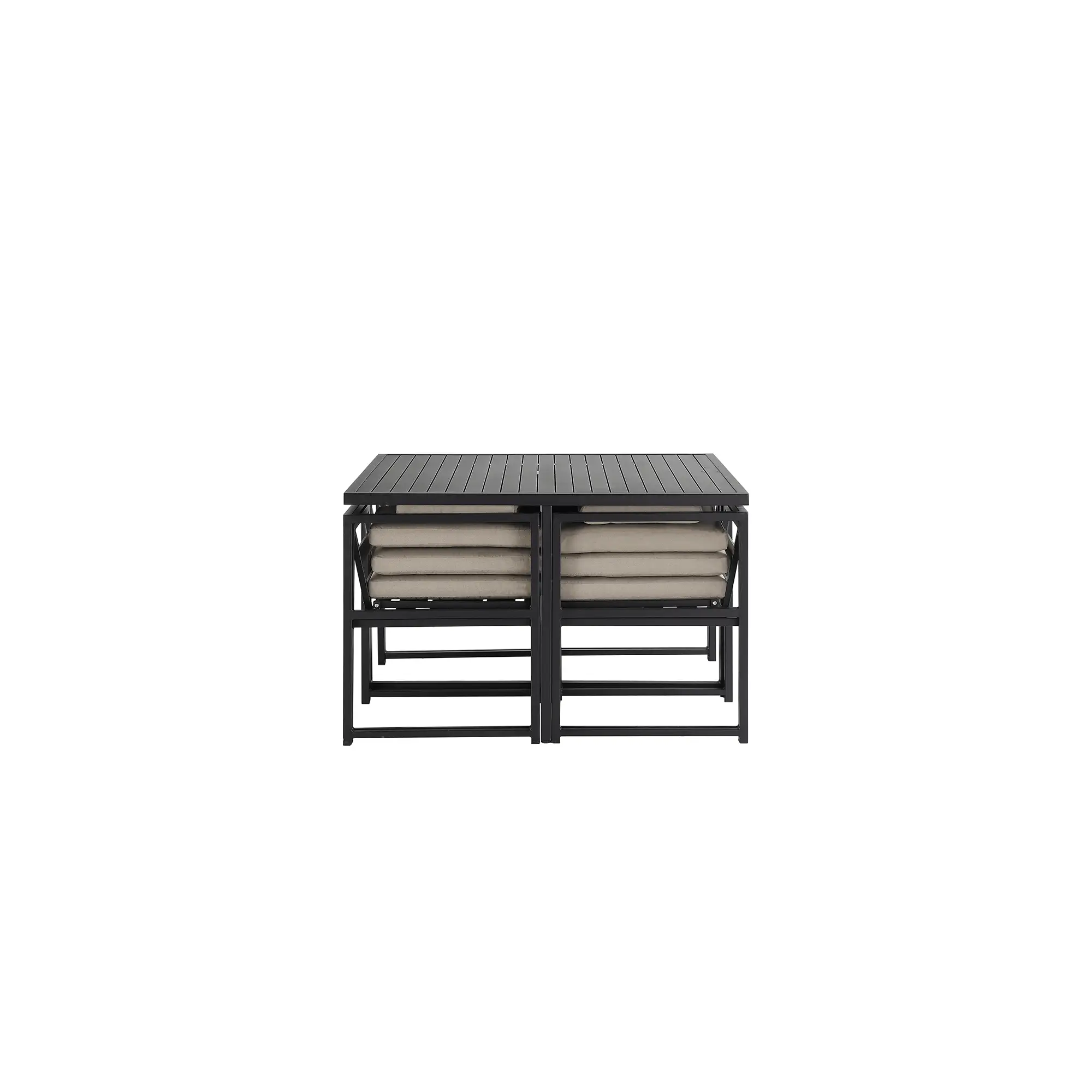 Albany Aluminium 9-Piece Outdoor Cube Dining Set,Taupe - Image 7