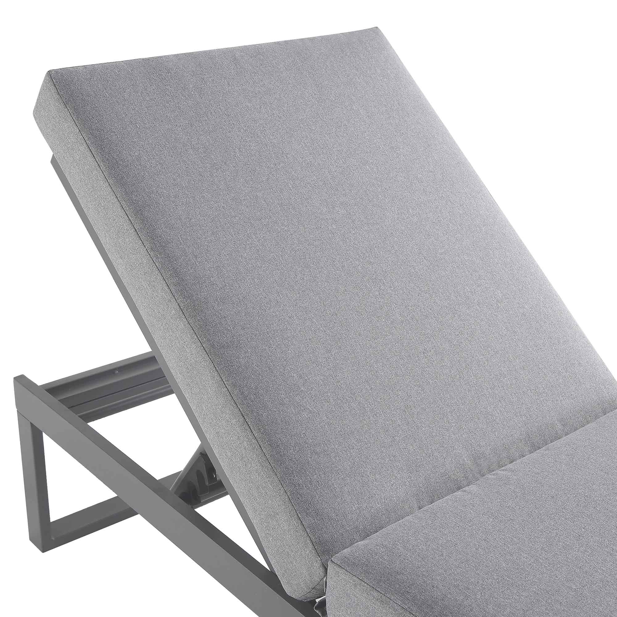 Albany Aluminium Sun Lounger and Side Table Set, Grey - Image 8