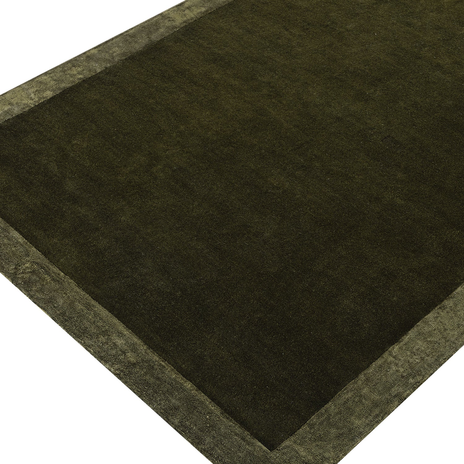 Albi Moss Green Hand Tufted Wool & Viscose Rug - Image 3