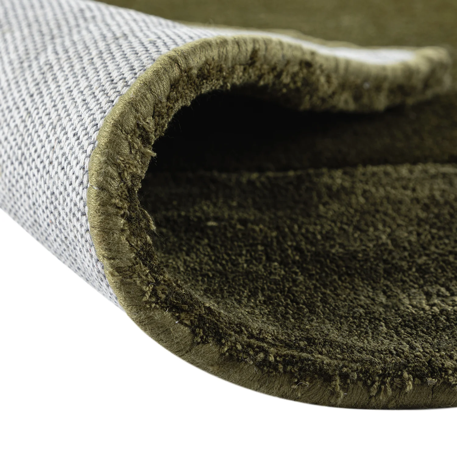 Albi Moss Green Hand Tufted Wool & Viscose Rug - Image 7
