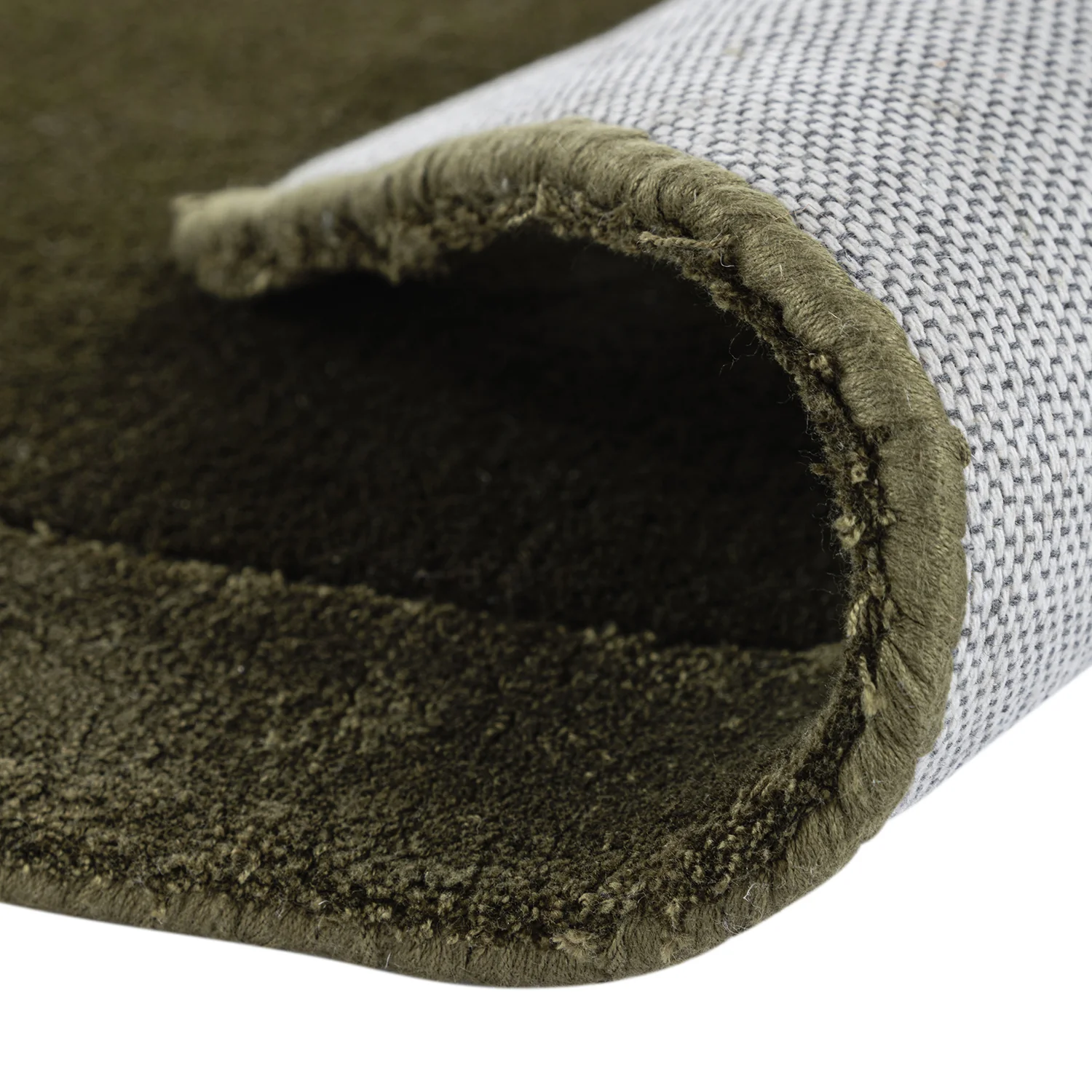 Albi Moss Green Hand Tufted Wool & Viscose Runner - Image 4