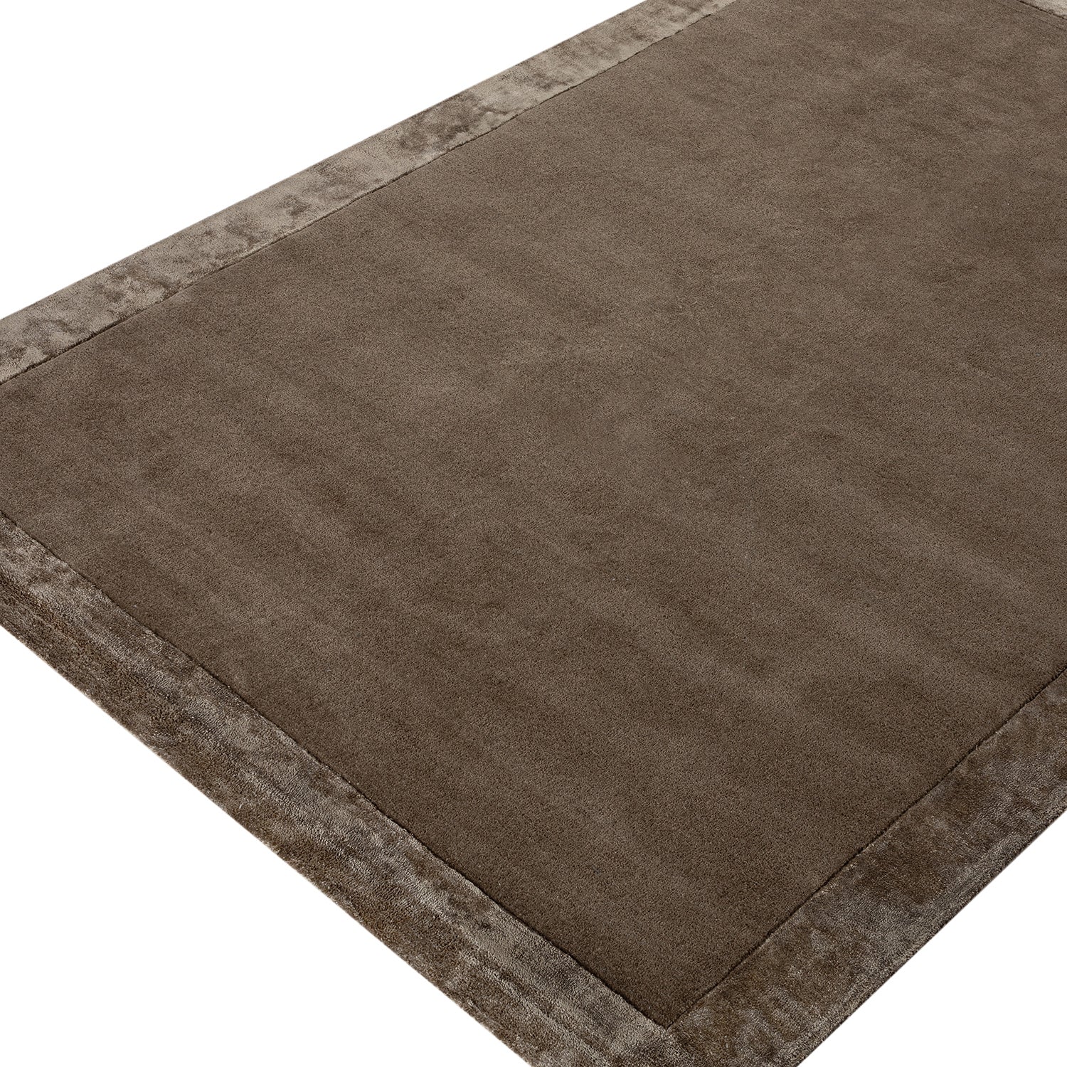 Albi Taupe Hand Tufted Wool & Viscose Rug - Image 2