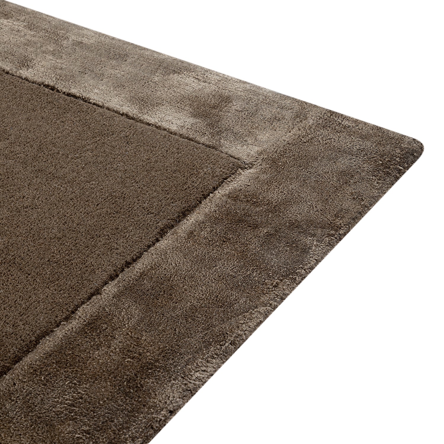 Albi Taupe Hand Tufted Wool & Viscose Rug - Image 3
