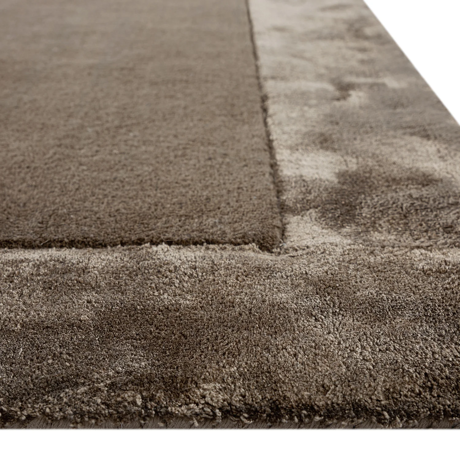 Albi Taupe Hand Tufted Wool & Viscose Rug - Image 4
