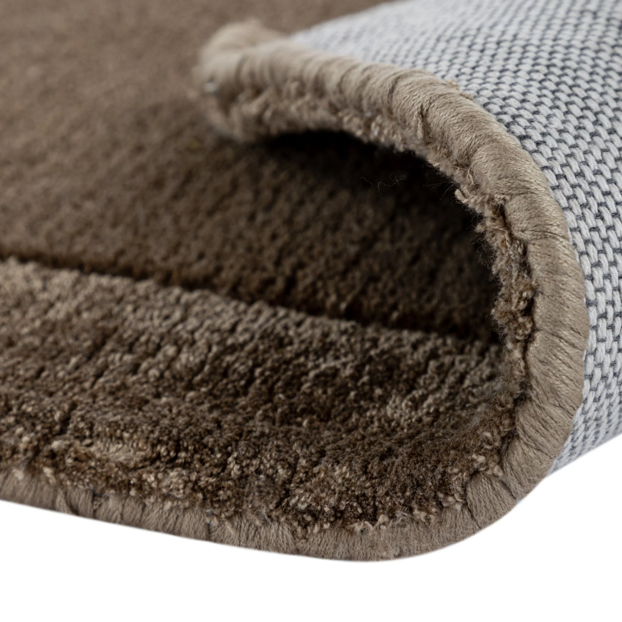 Albi Taupe Hand Tufted Wool & Viscose Runner - Image 4