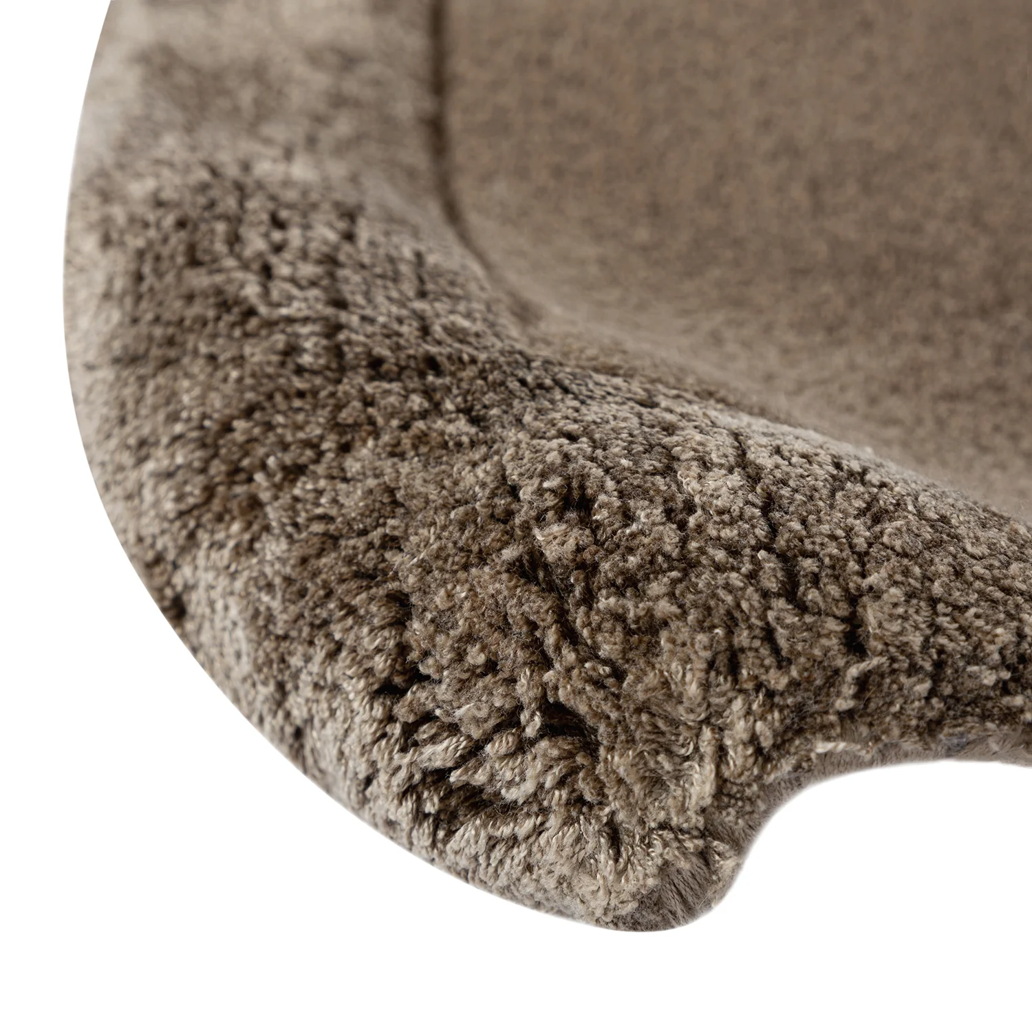 Albi Taupe Hand Tufted Wool & Viscose Runner - Image 5