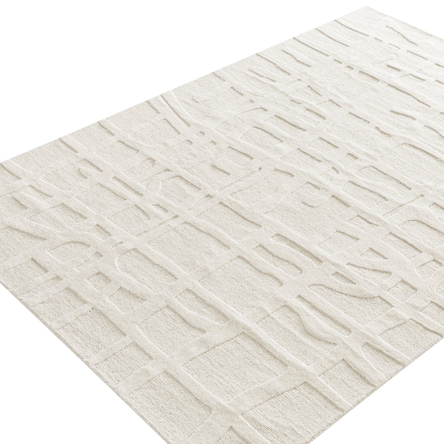 Alessio Ivory Hand Tufted Wool Rug - Image 2