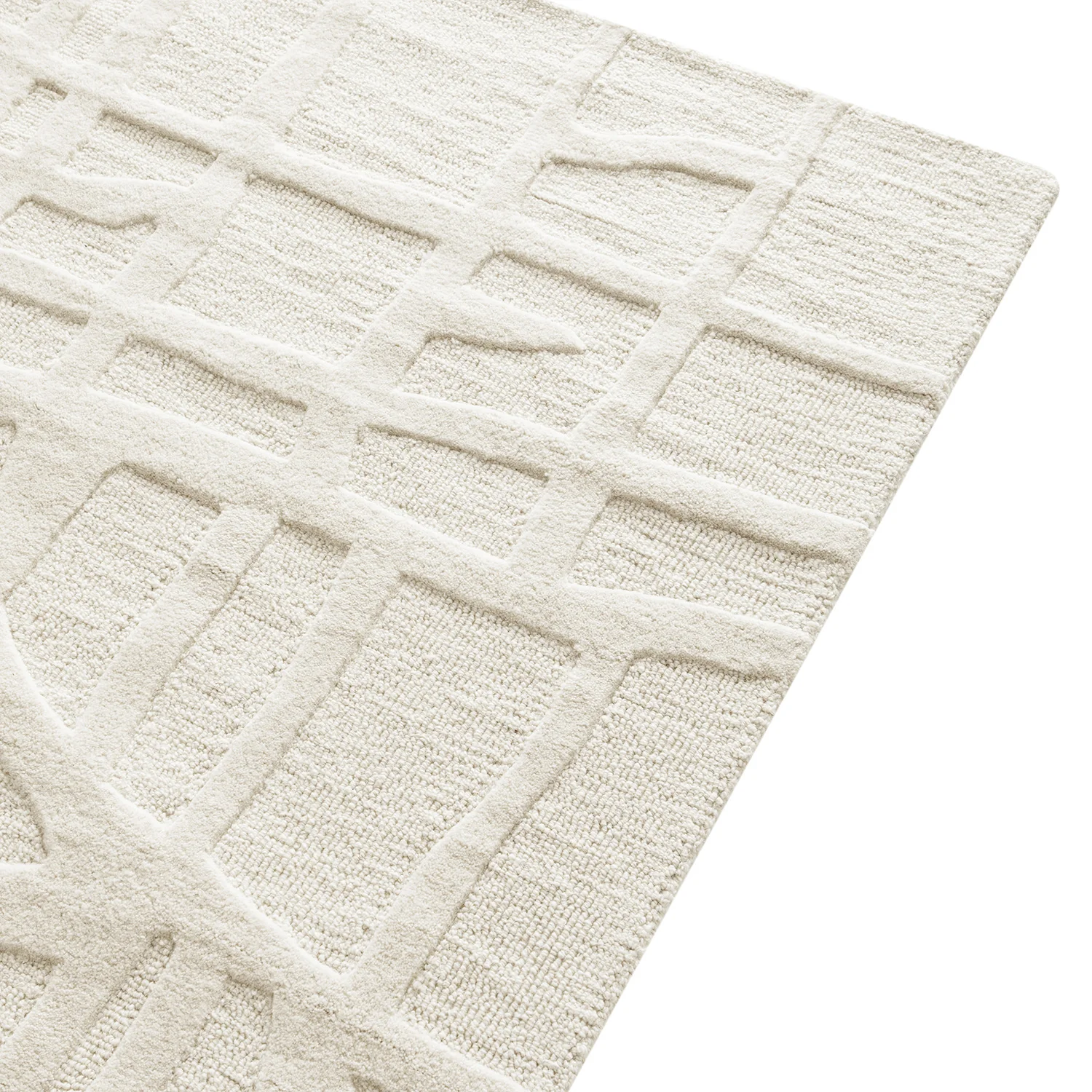 Alessio Ivory Hand Tufted Wool Rug - Image 3