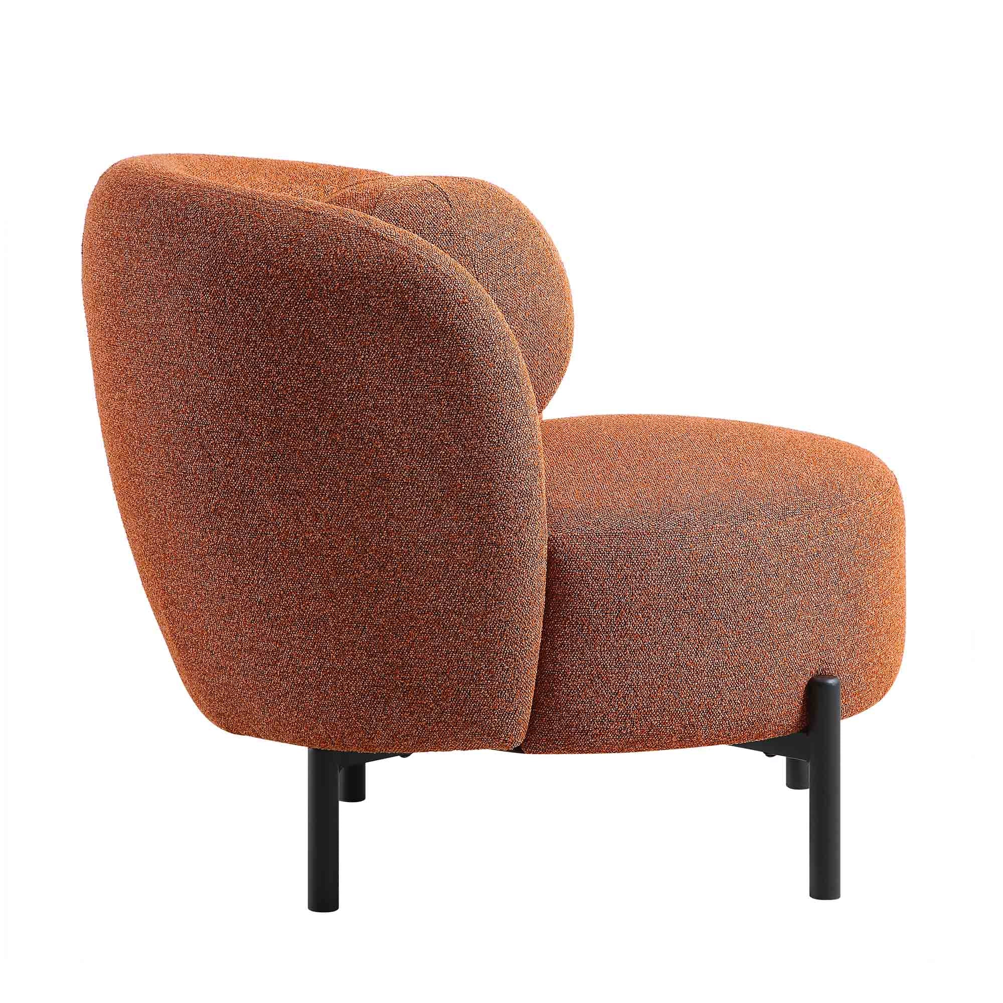 Amboise Armchair with Ball Cushion, Brick Boucle - Image 10