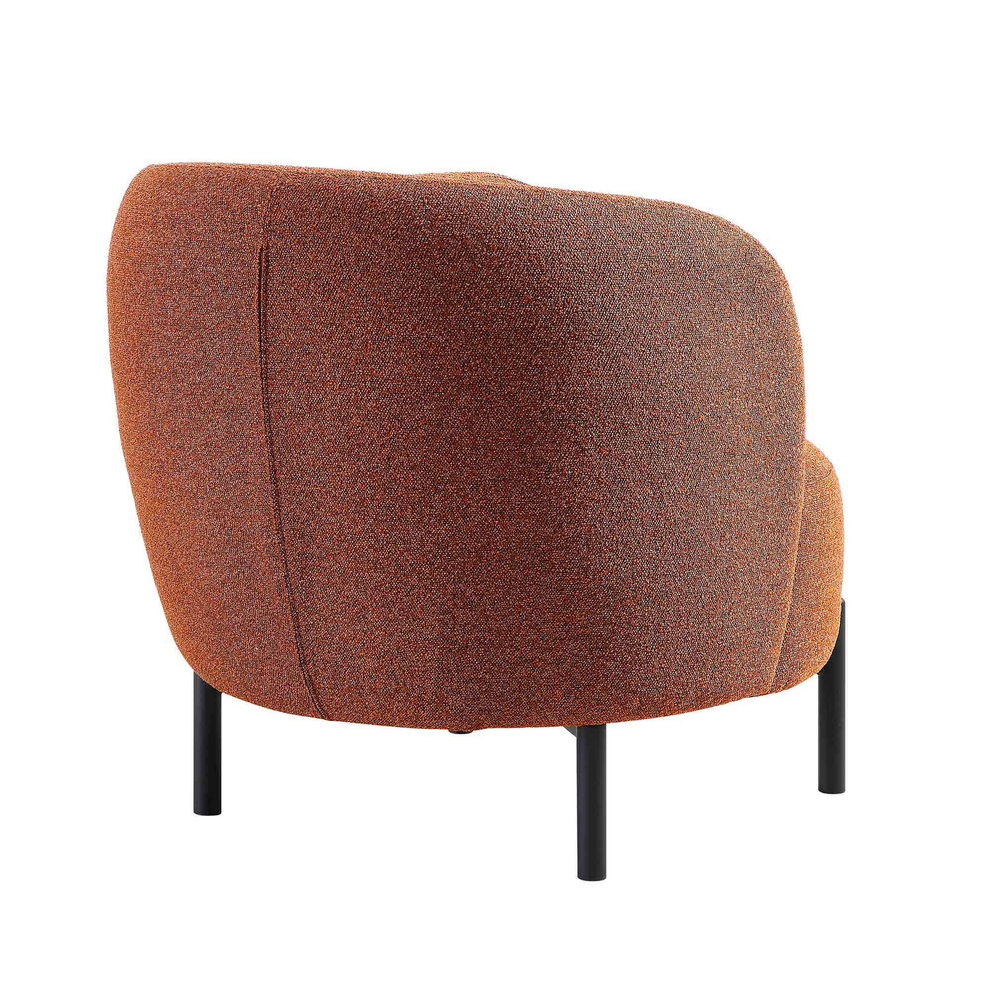 Amboise Armchair with Ball Cushion, Brick Boucle - Image 12