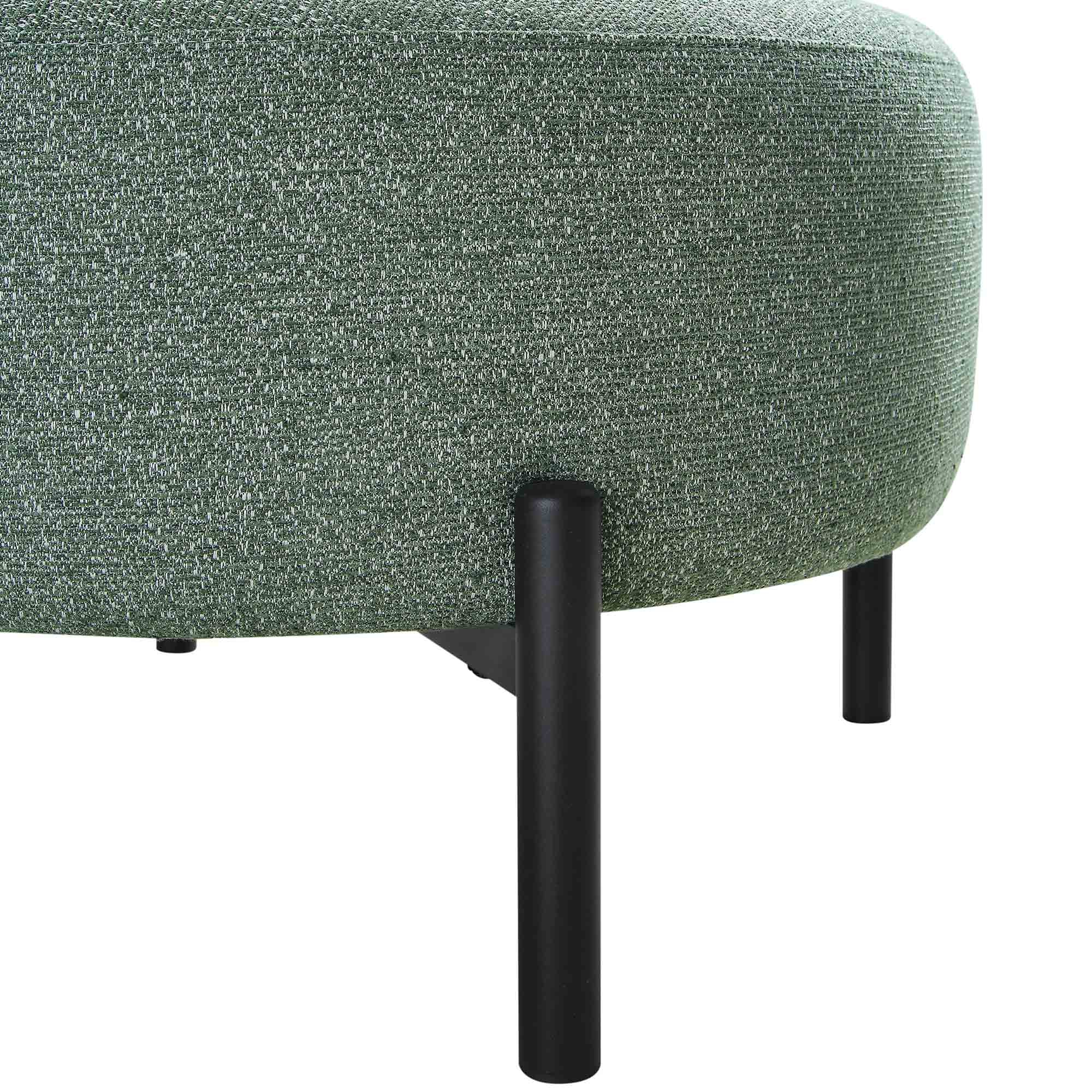 Amboise Armchair with Ball Cushion, Spruce Green Textured Fabric - Image 11