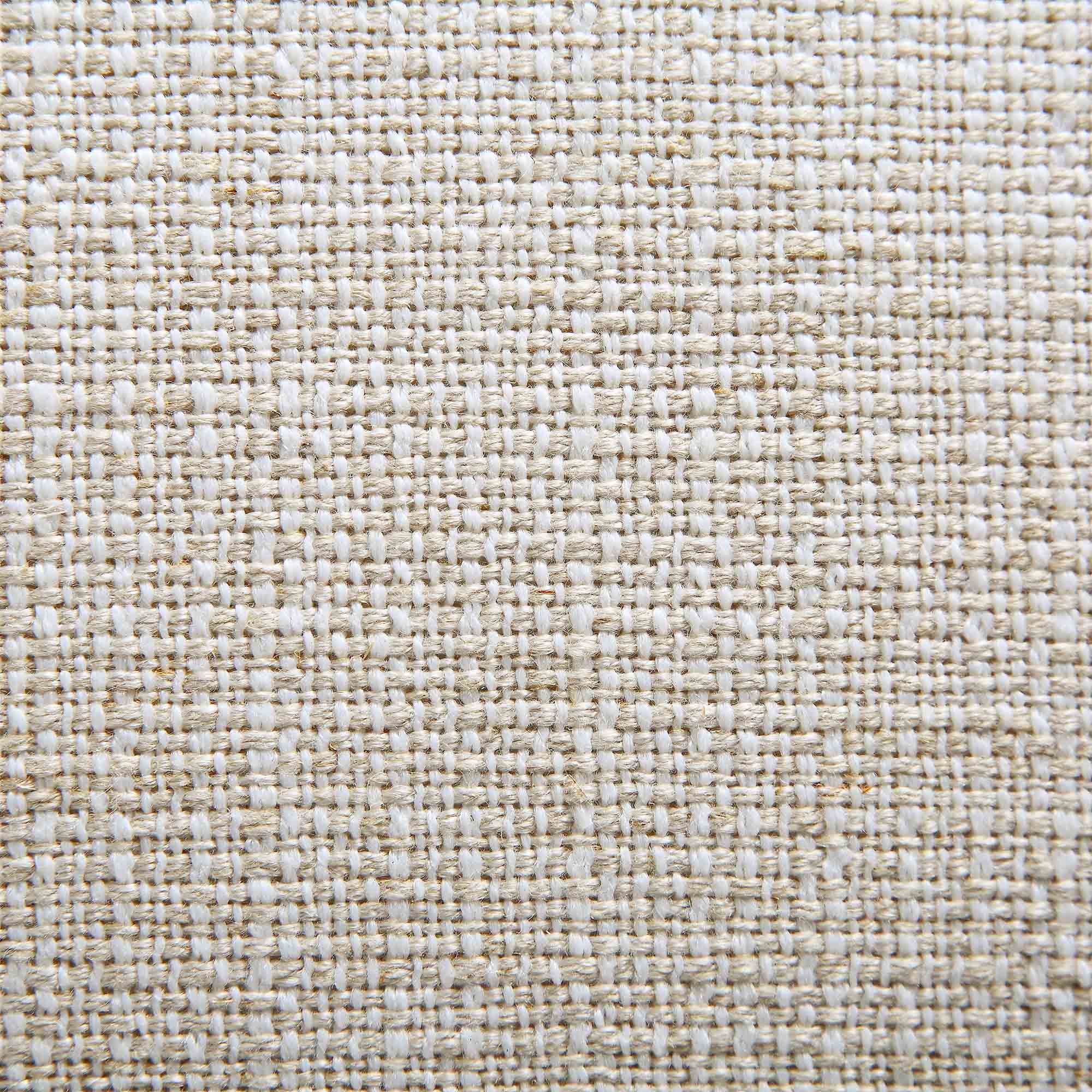 Amboise Round Storage Pouffe, Beige Linen Blend - Image 12