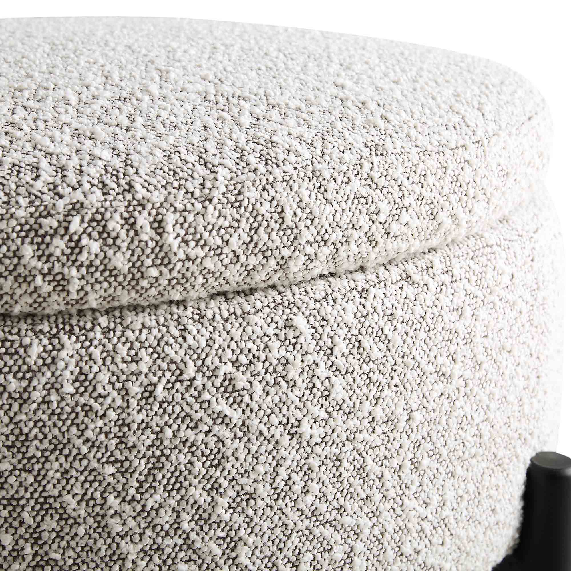 Amboise Round Storage Pouffe, Mist Grey Boucle - Image 8
