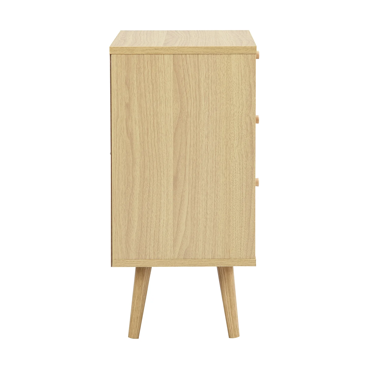 Anya Woven Rattan 3-Drawer Bedside Table in Natural Colour - Image 4
