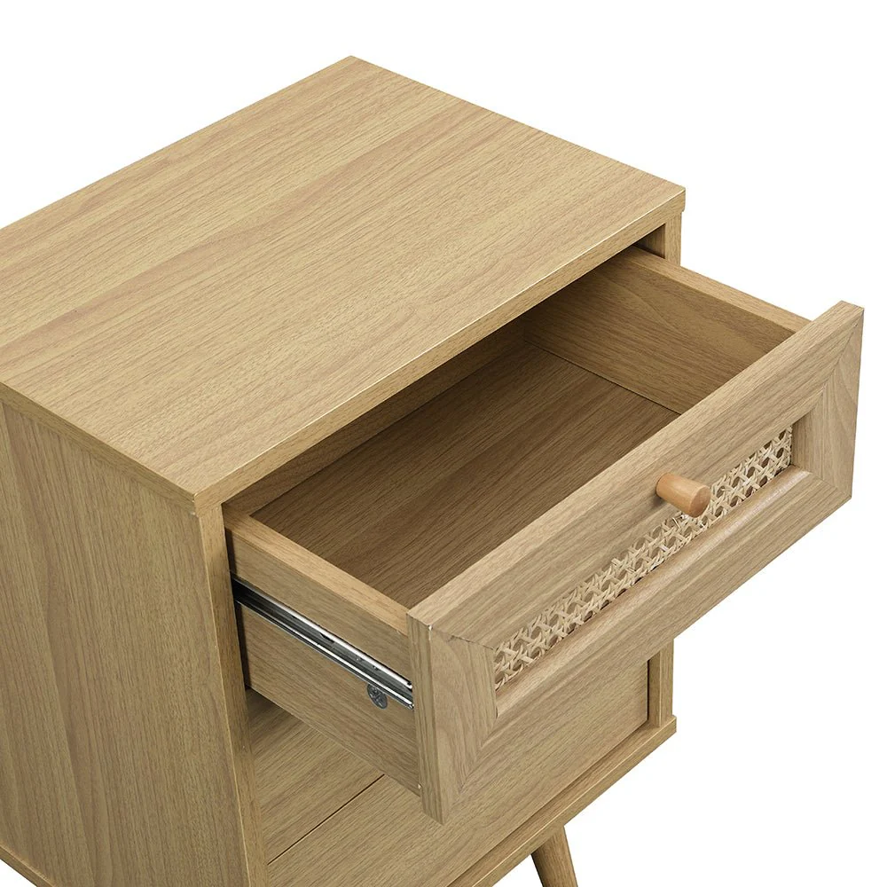 Anya Woven Rattan 3-Drawer Bedside Table in Natural Colour - Image 8