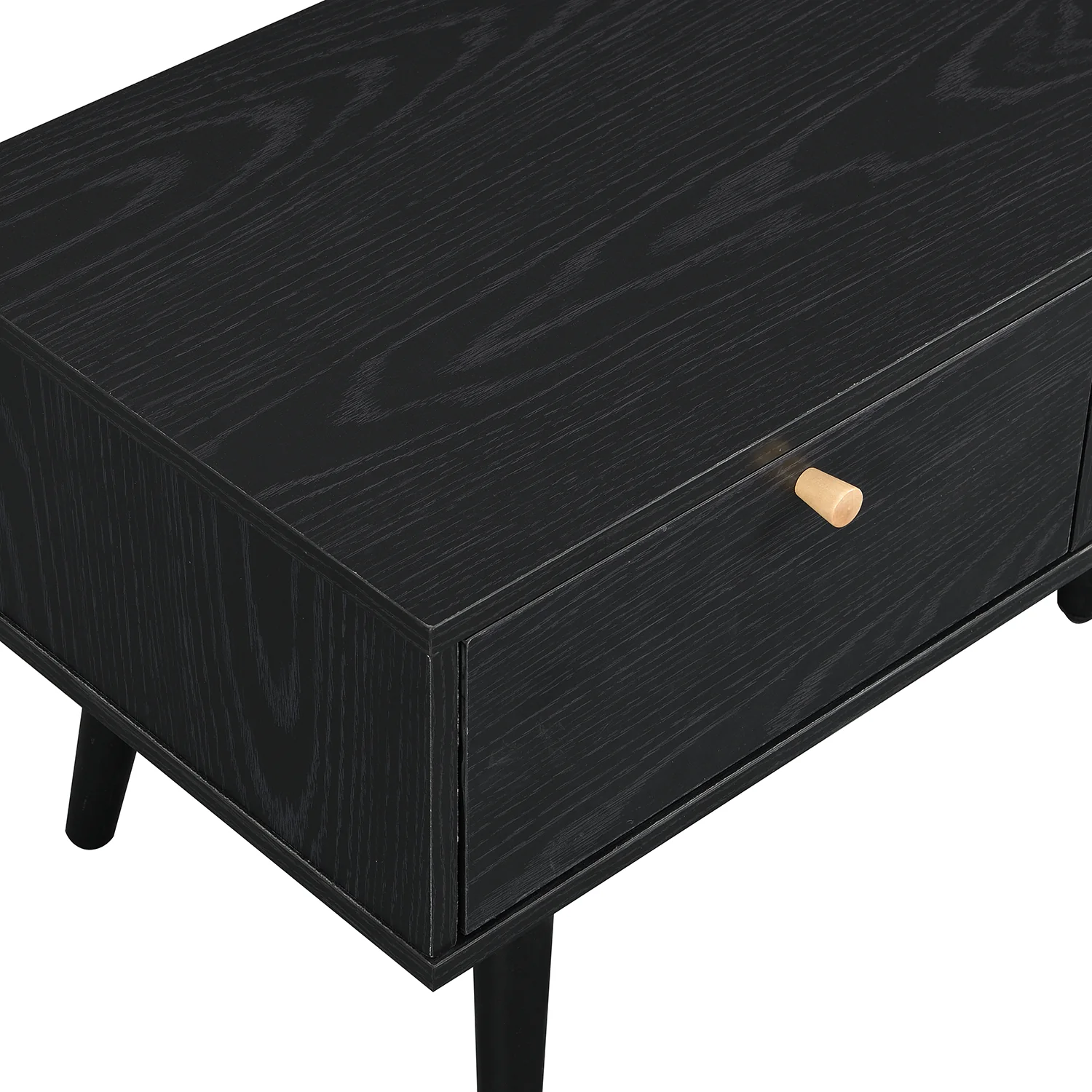 Anya Woven Rattan 3-Drawer TV Unit in Black - Image 8