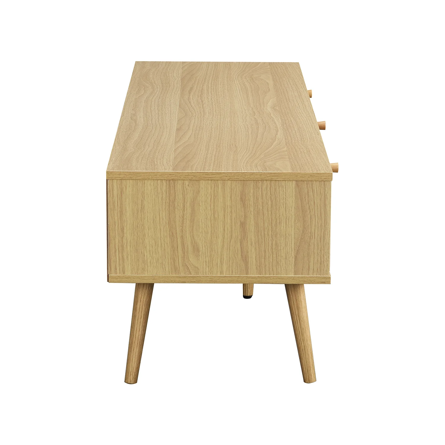 Anya Woven Rattan 3-Drawer TV Unit in Natural - Image 6