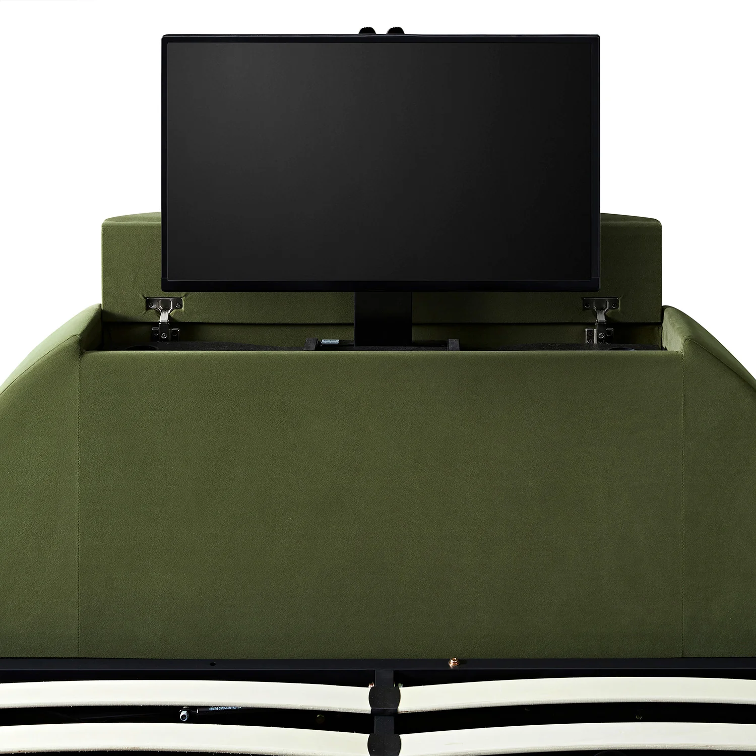 Archer Moss Green Velvet Ottoman TV Bed - Image 21