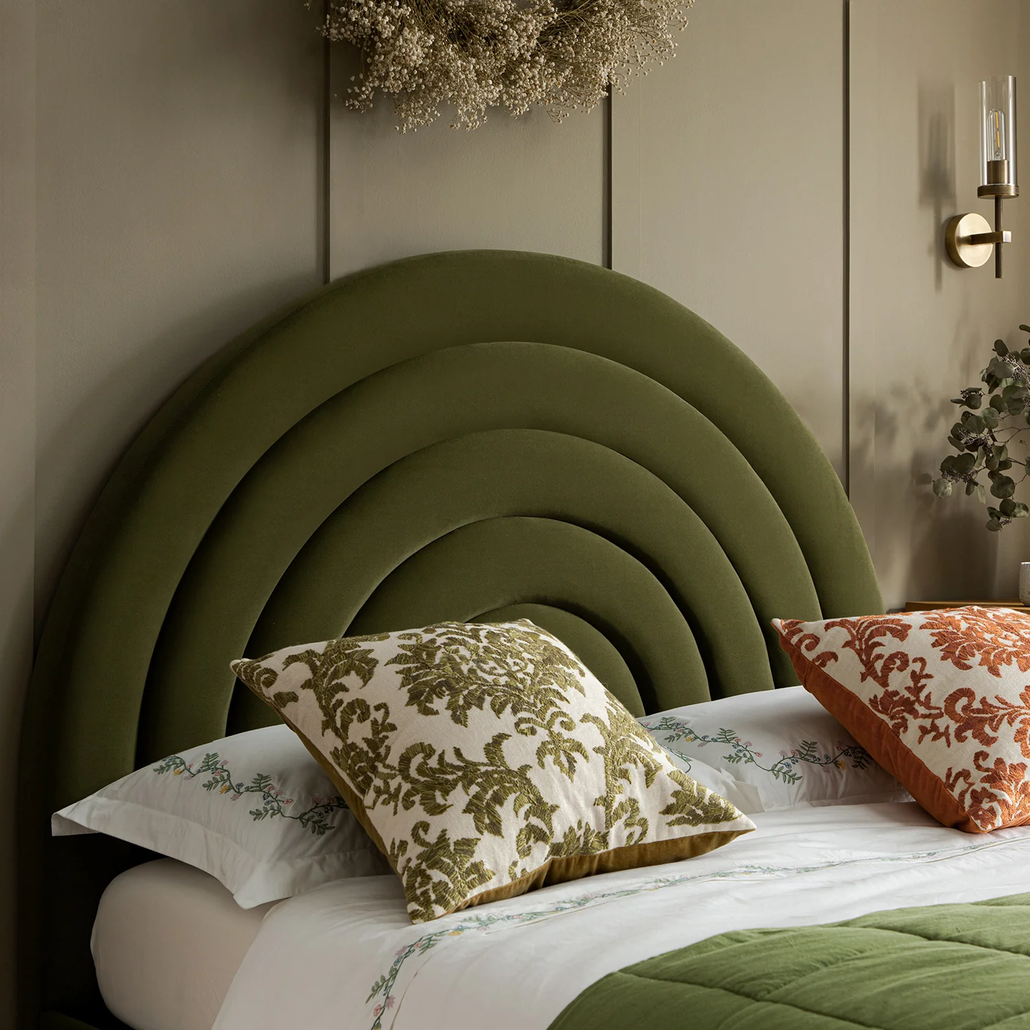 Archer Moss Green Velvet Ottoman TV Bed - Image 7