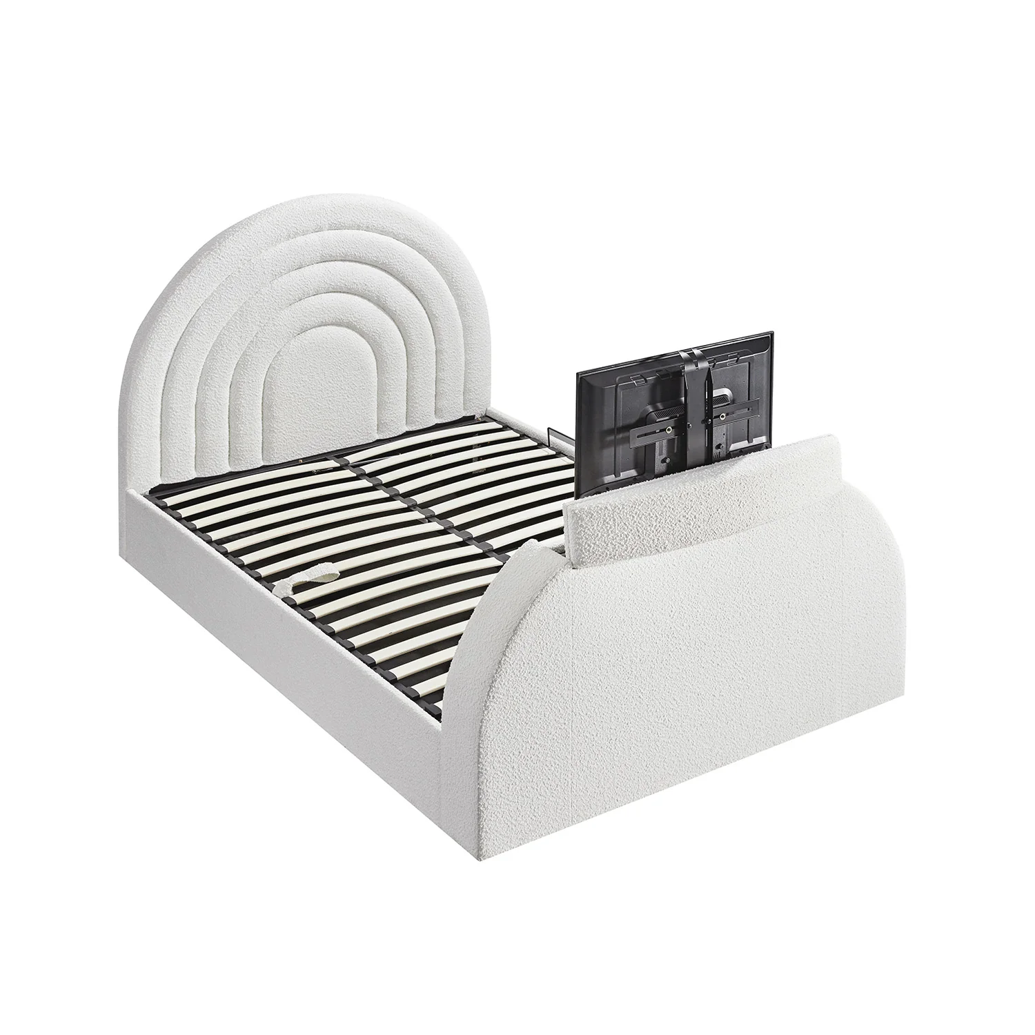 Archer White Boucle Ottoman TV Bed - Image 16