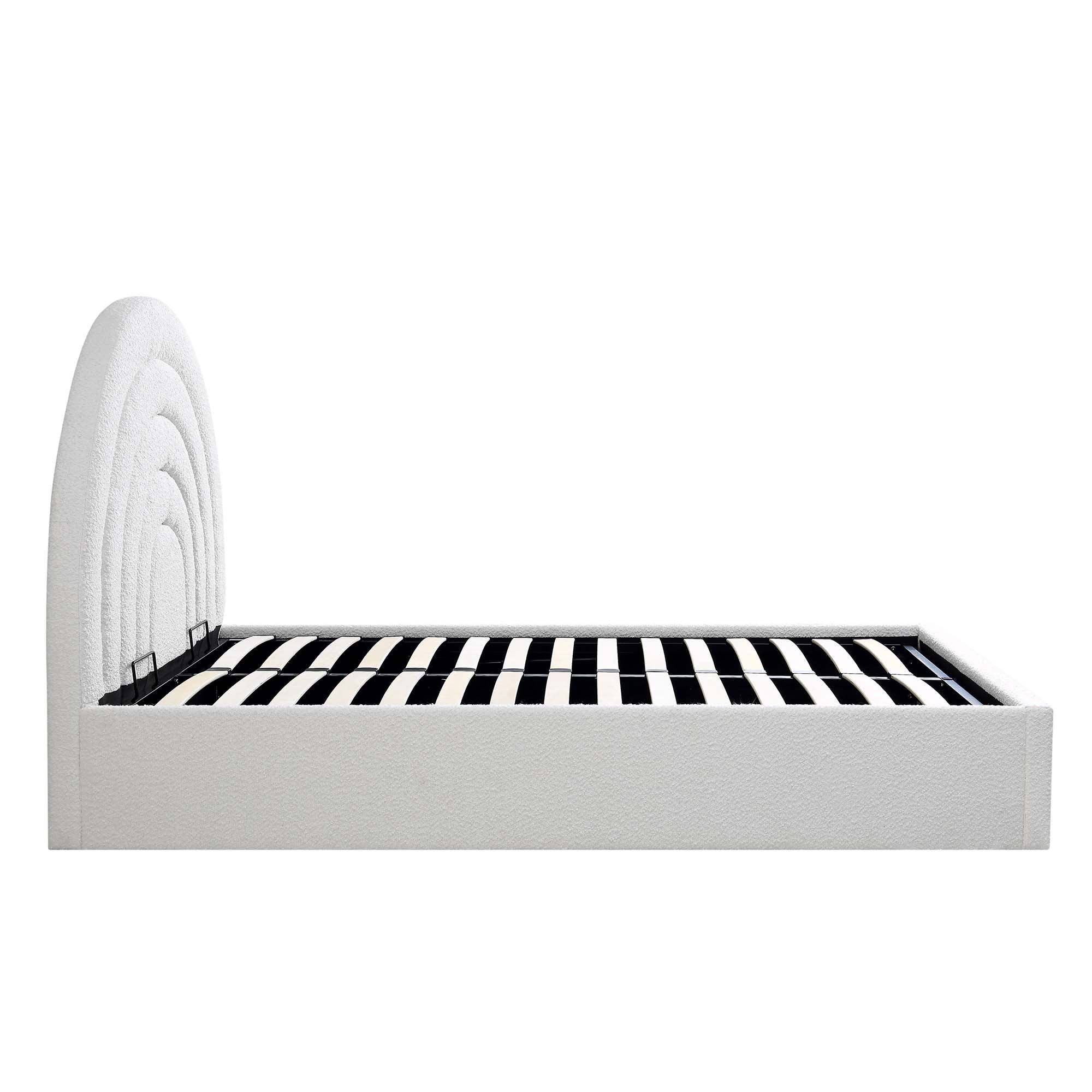 Archer White Boucle Ottoman Storage Bed - Image 8