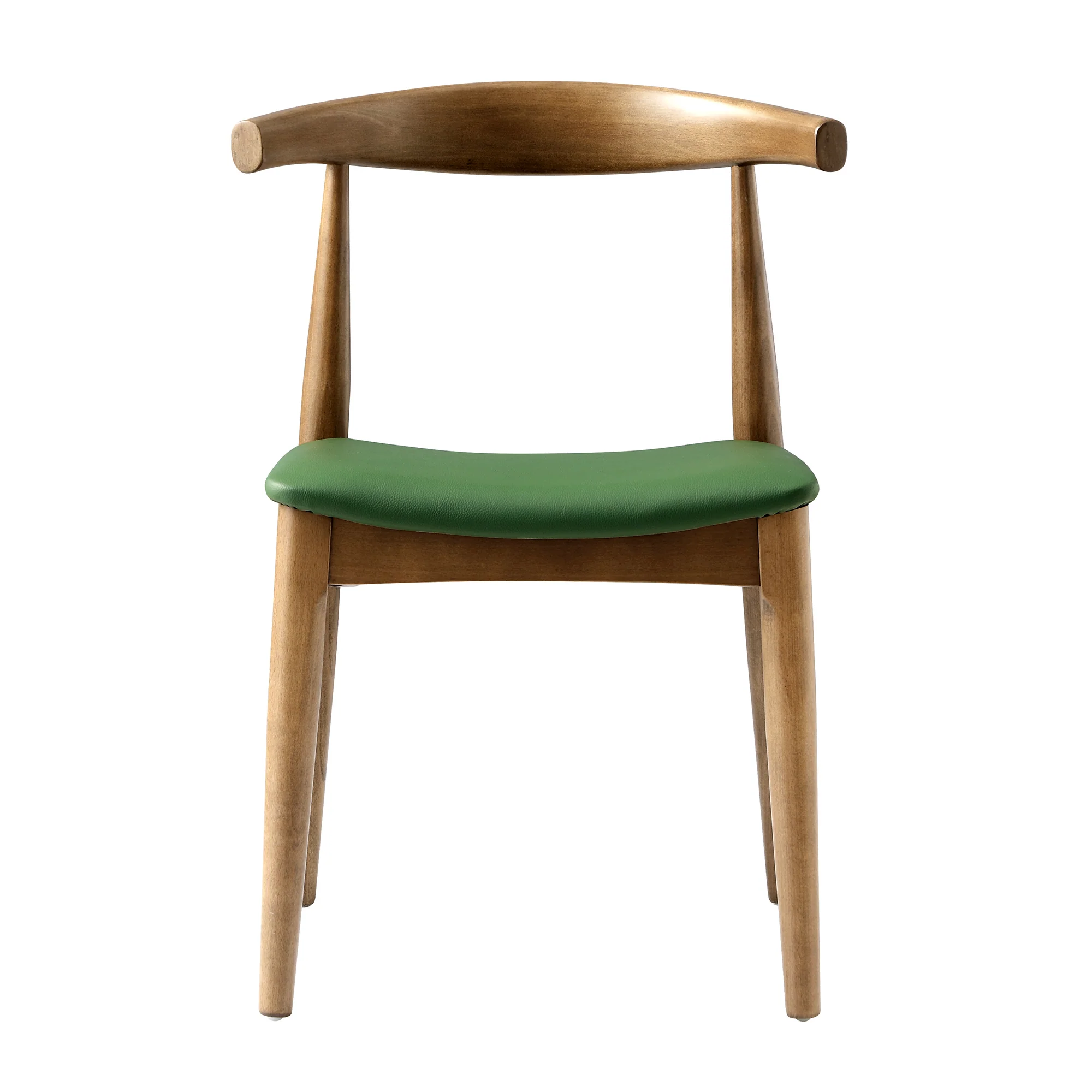 Arley Set of 2 Beech Wood Dining Chairs, Light Walnut and Olive Green - Image 10